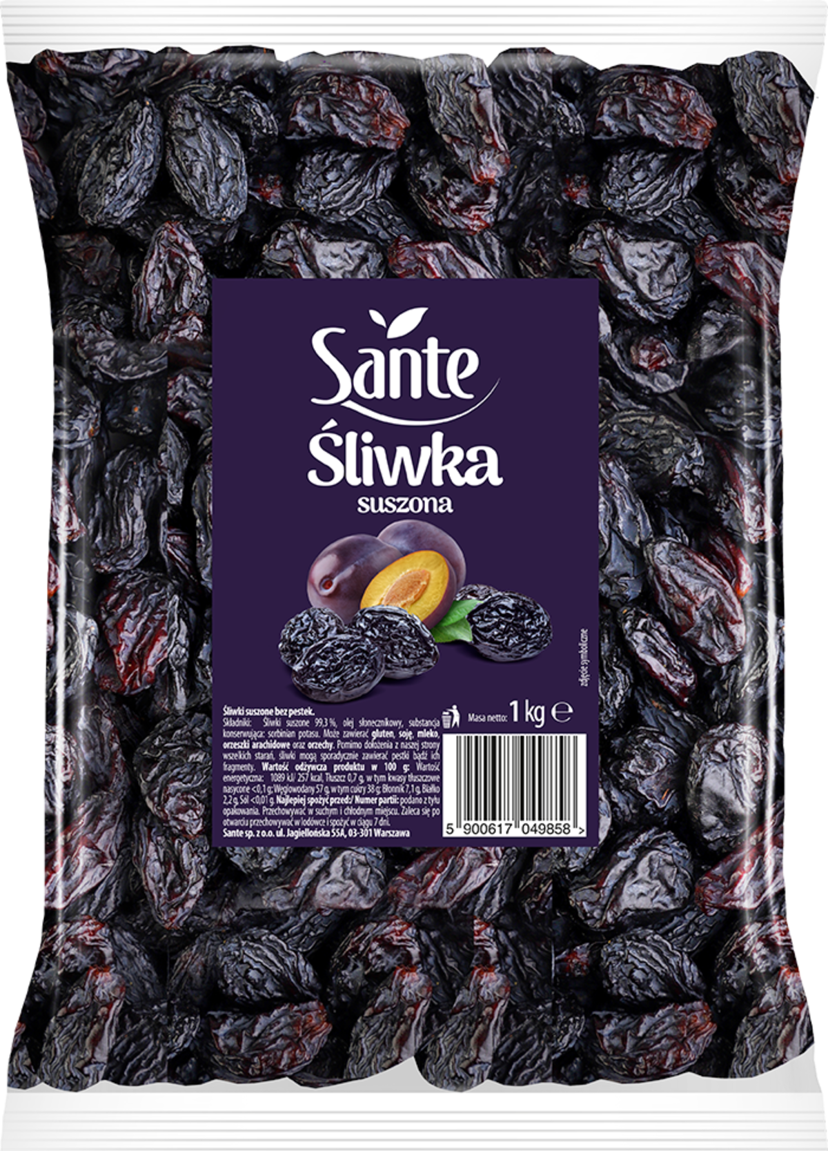 Sante Śliwki Suszone 1Kg