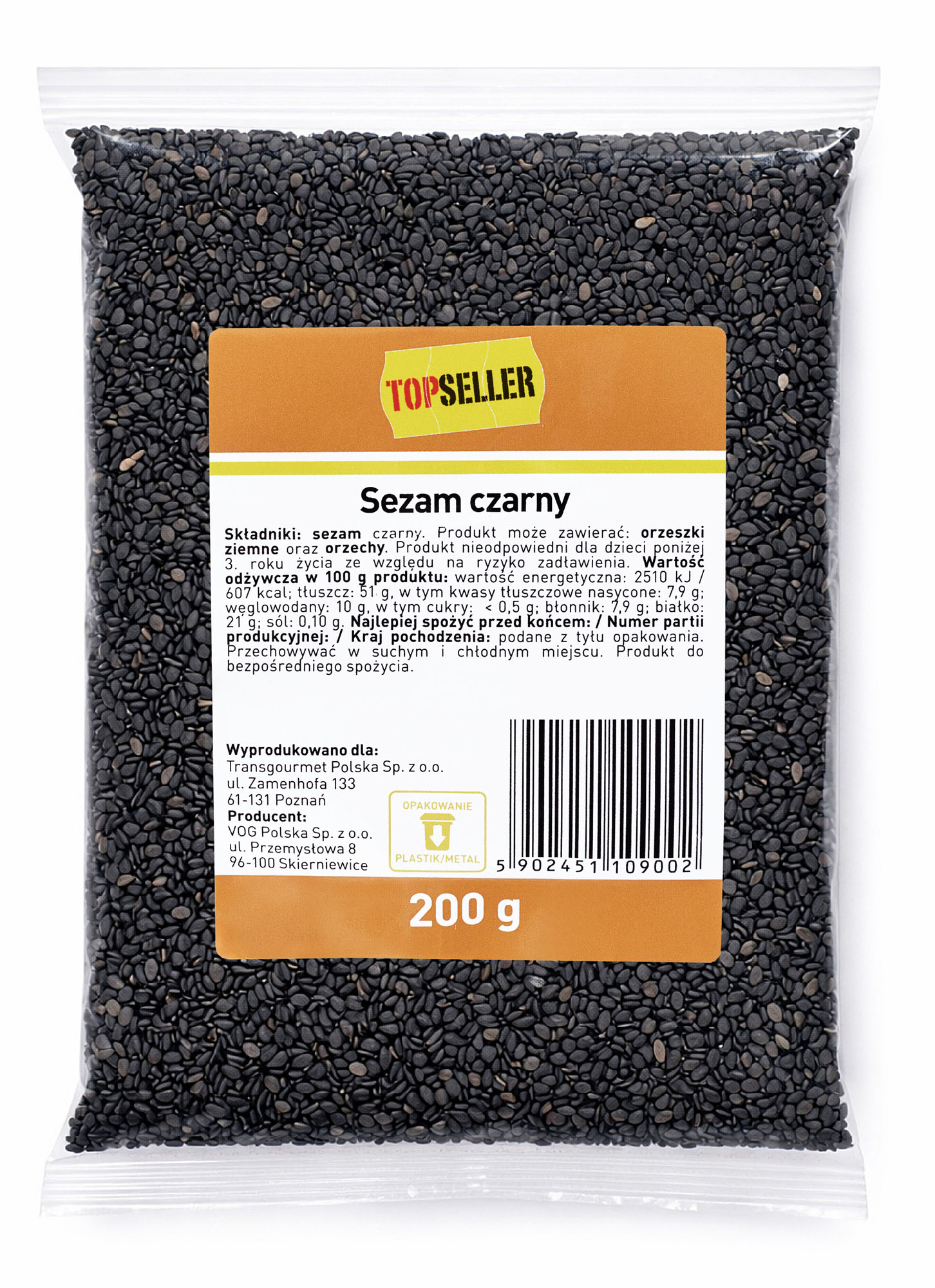 Topseller Sezam Czarny 200G