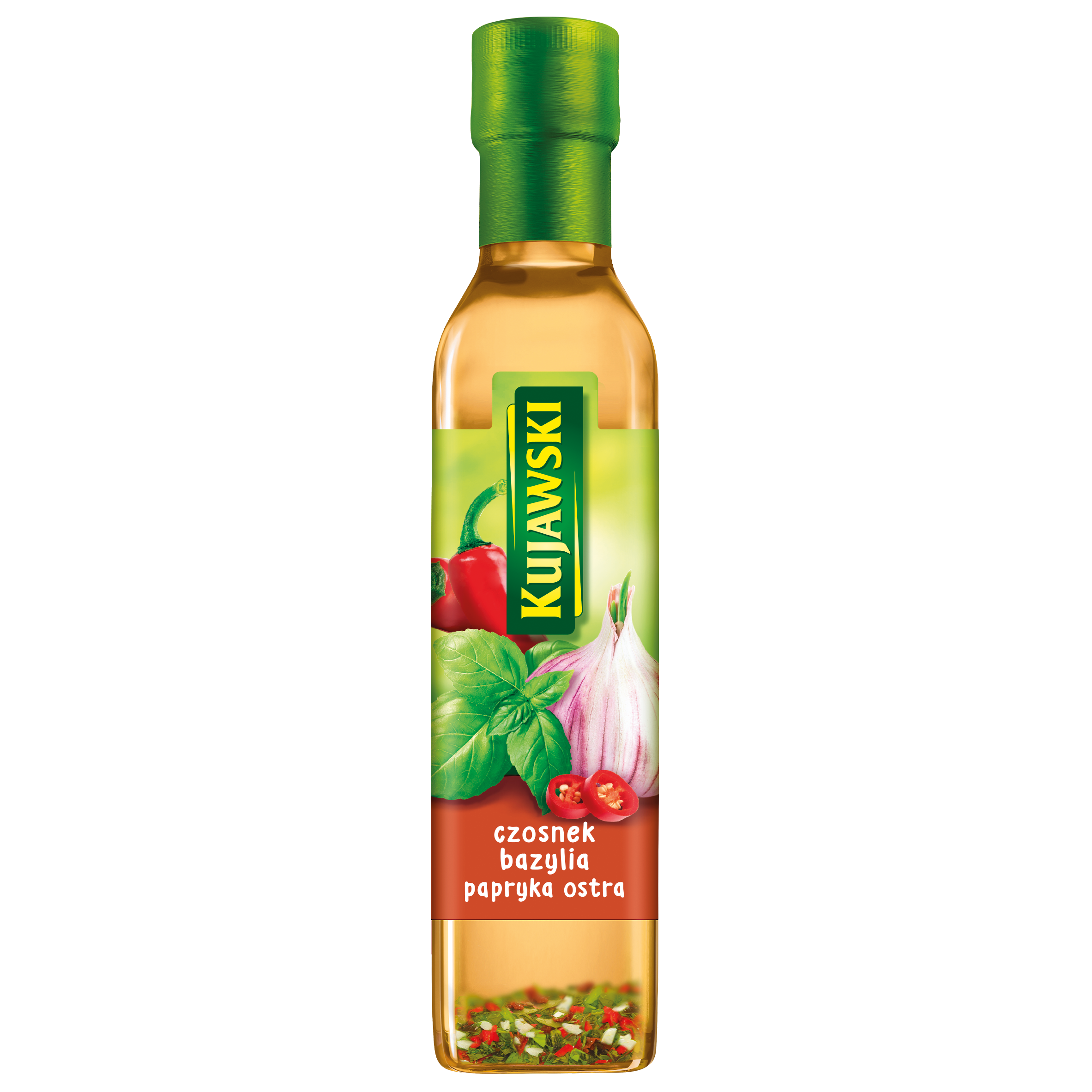 Olej Kujawski Z Czosnkiem, Bazylią I Papryką Ostrą 250Ml