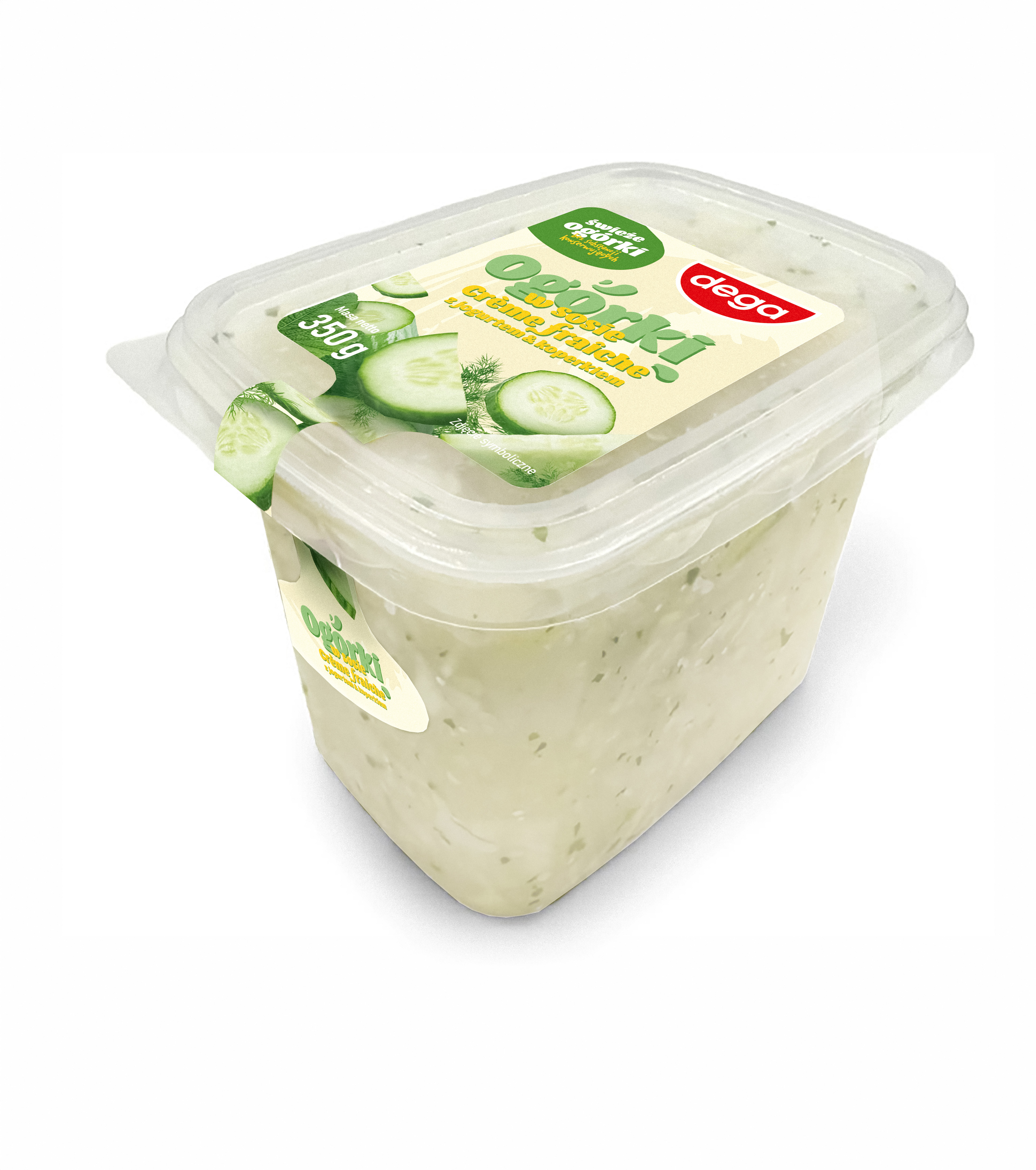 Dega Ogórki W Sosie Creme Fraiche Z Jogurtem & Koperkiem 350 G
