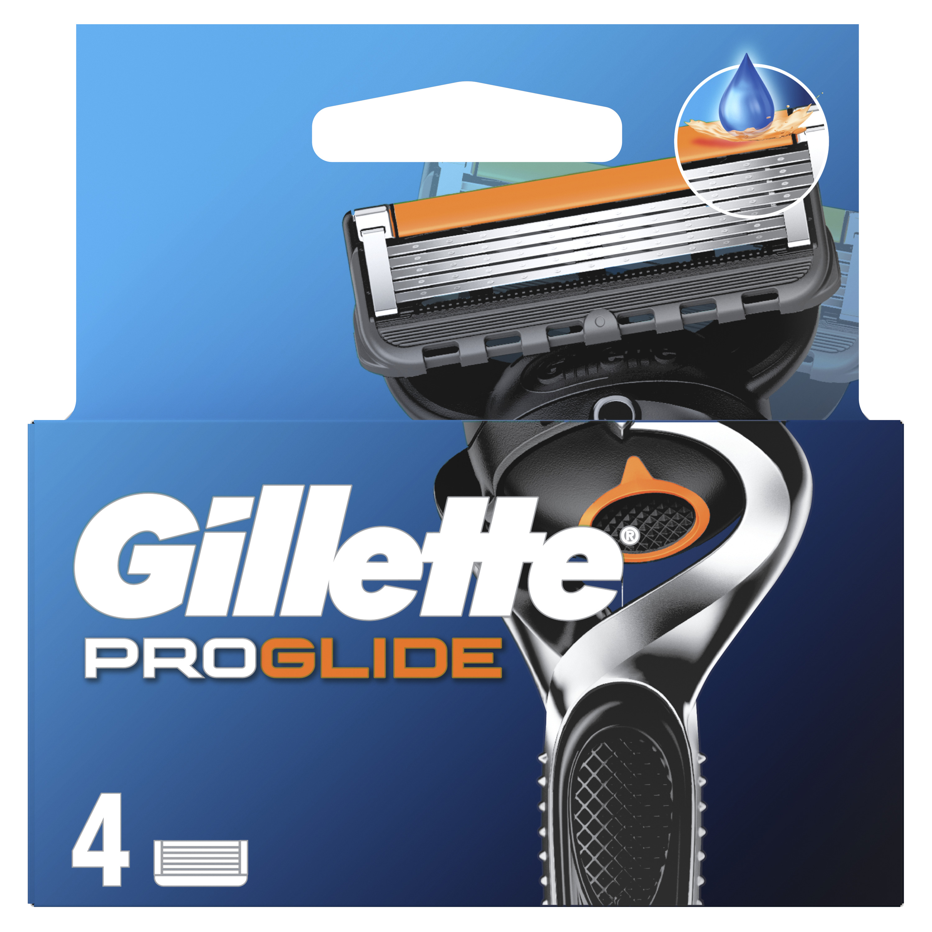 Gillette Proglide Wkłady Wymienne Z 5 Ostrzami I Precyzyjnym Trymerem, 4 Sztuki
