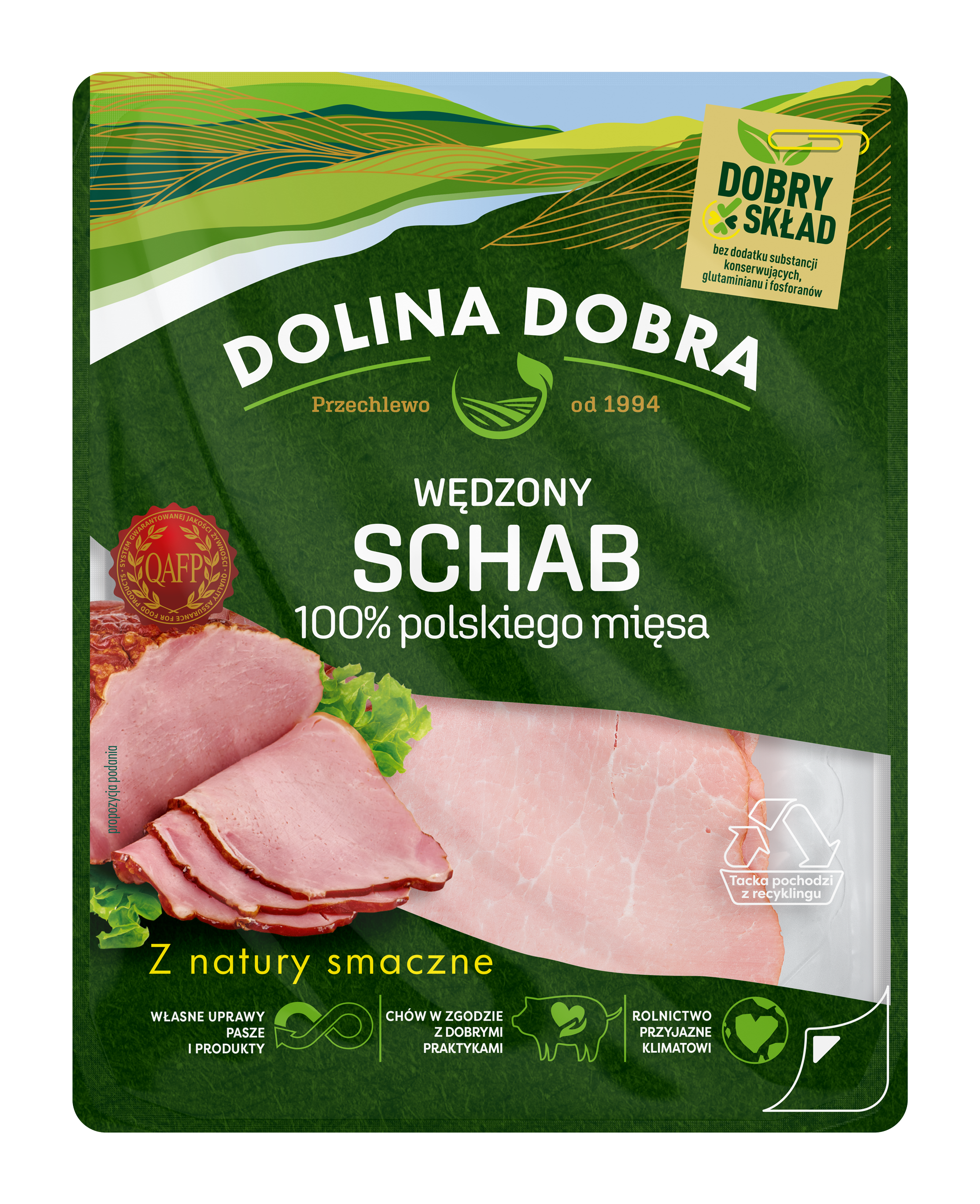 Schab 100 % Mięsa Bez Konserwantów W Plastrach 100G Dolina Dobra