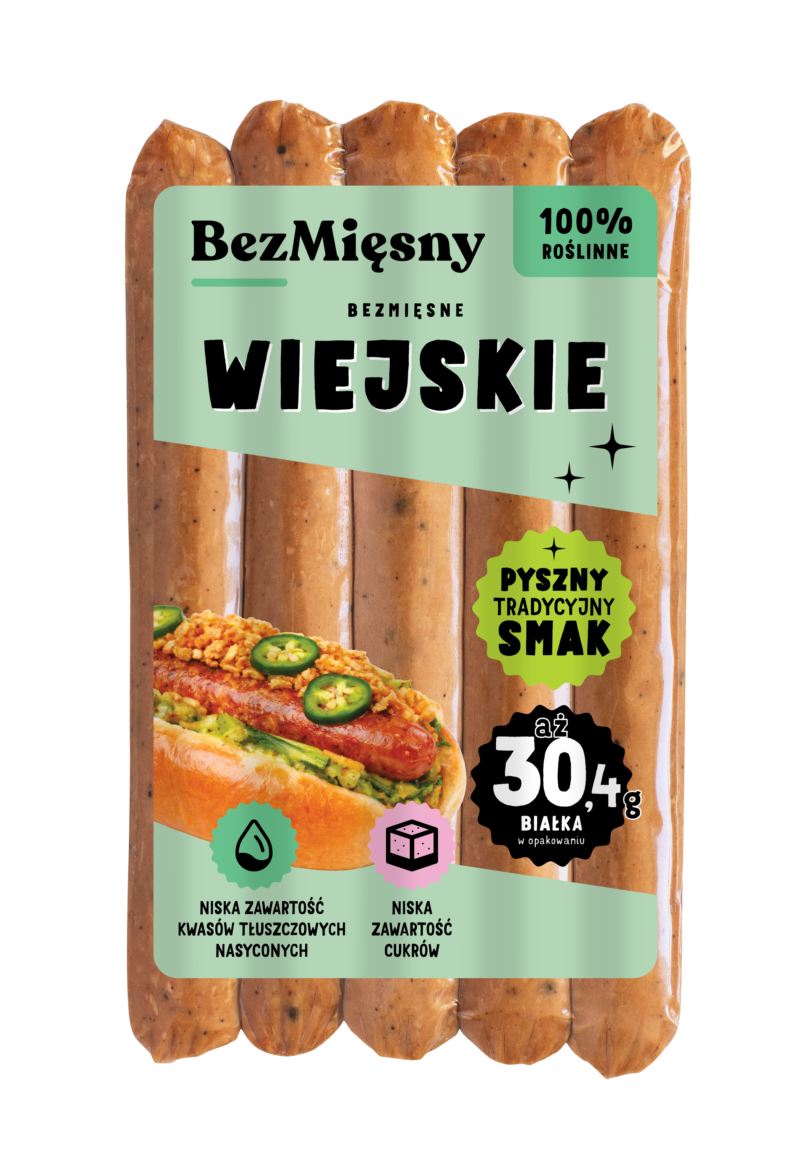 Bezmięsne Kiełbaski Wiejskie 180G