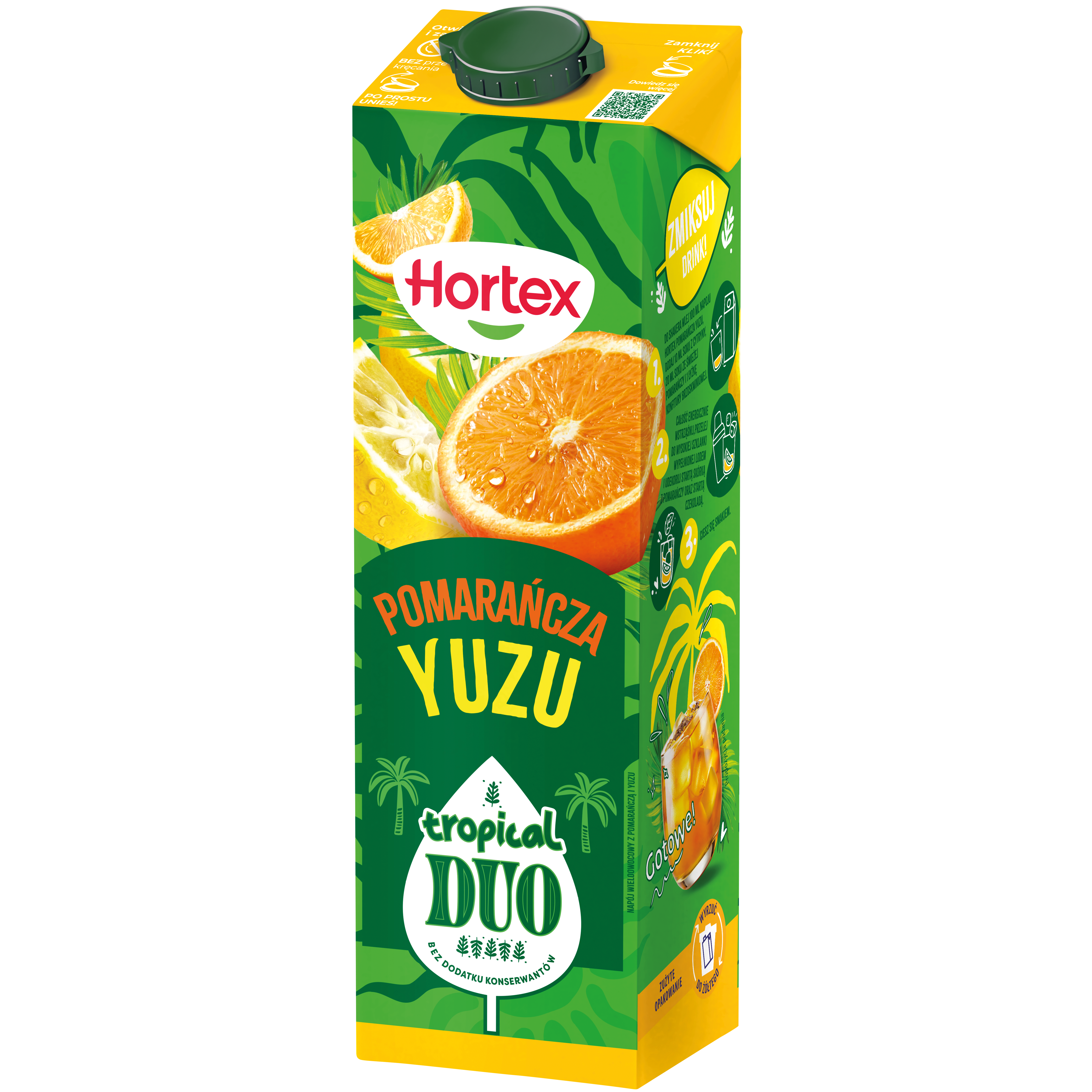Hortex Tropical Duo Napój Pomarańcza Yuzu Karton 1L