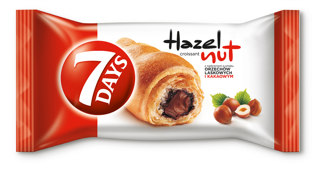 7 Days Hazelnut Rogalik Z Nadzieniem Z Orzechów Laskowych 60G