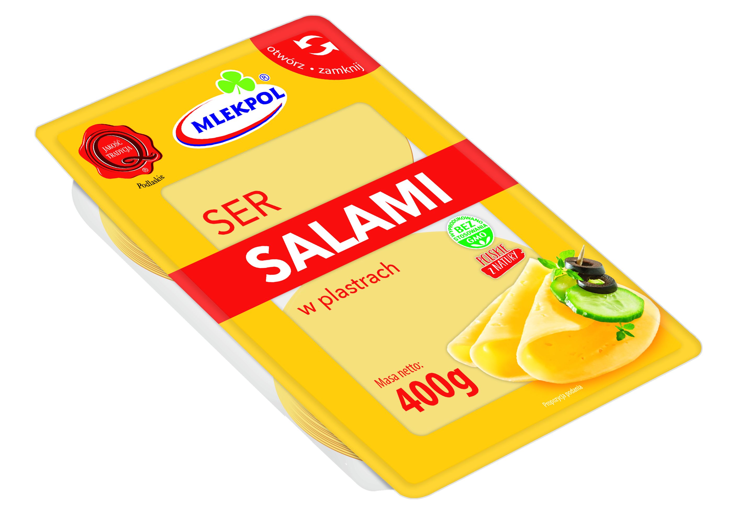 Ser Salami Plastry 400G Mlekpol