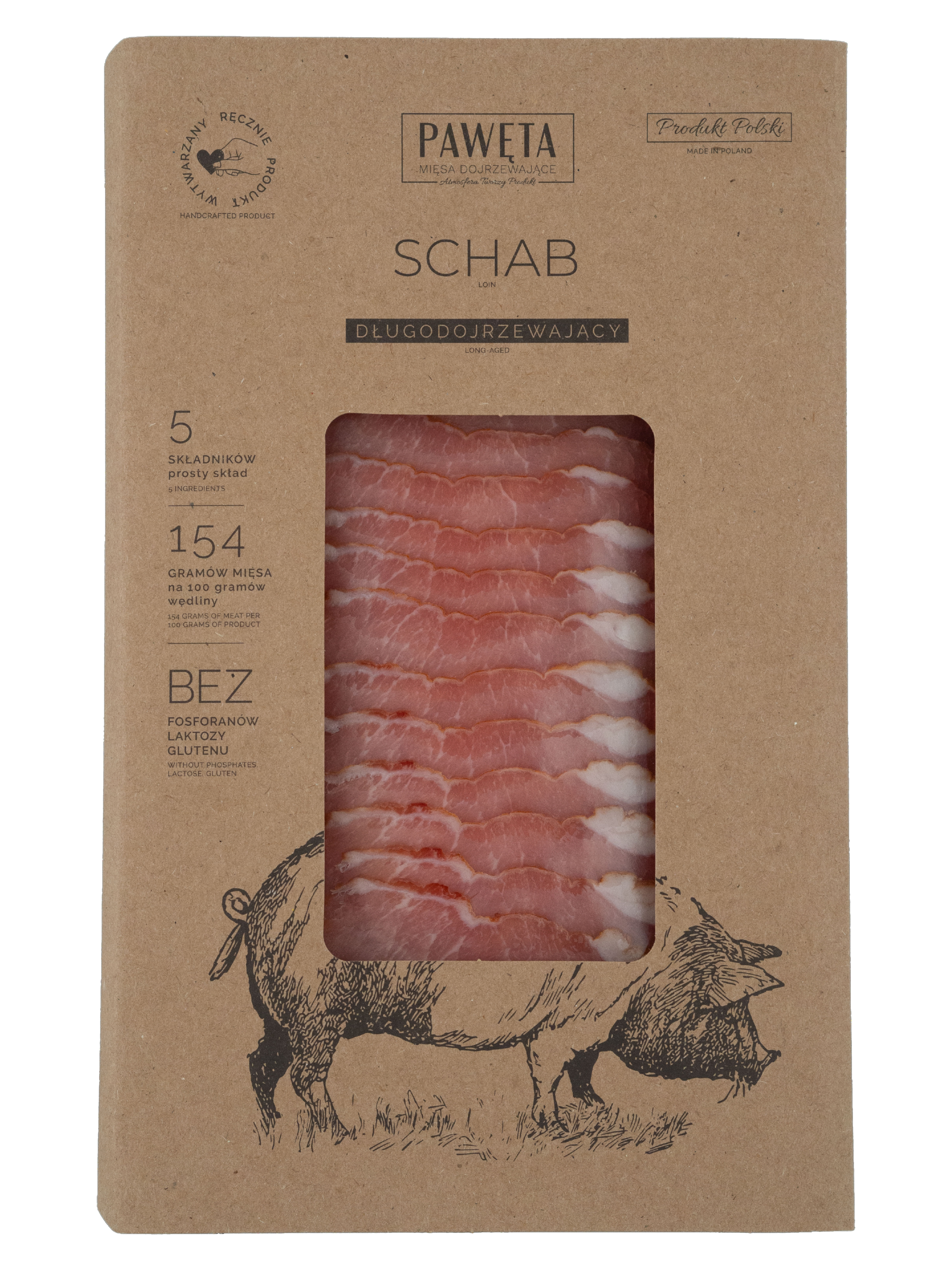 Pawęta Schab Wieprzowy Dojrzewający Plastry 65 G