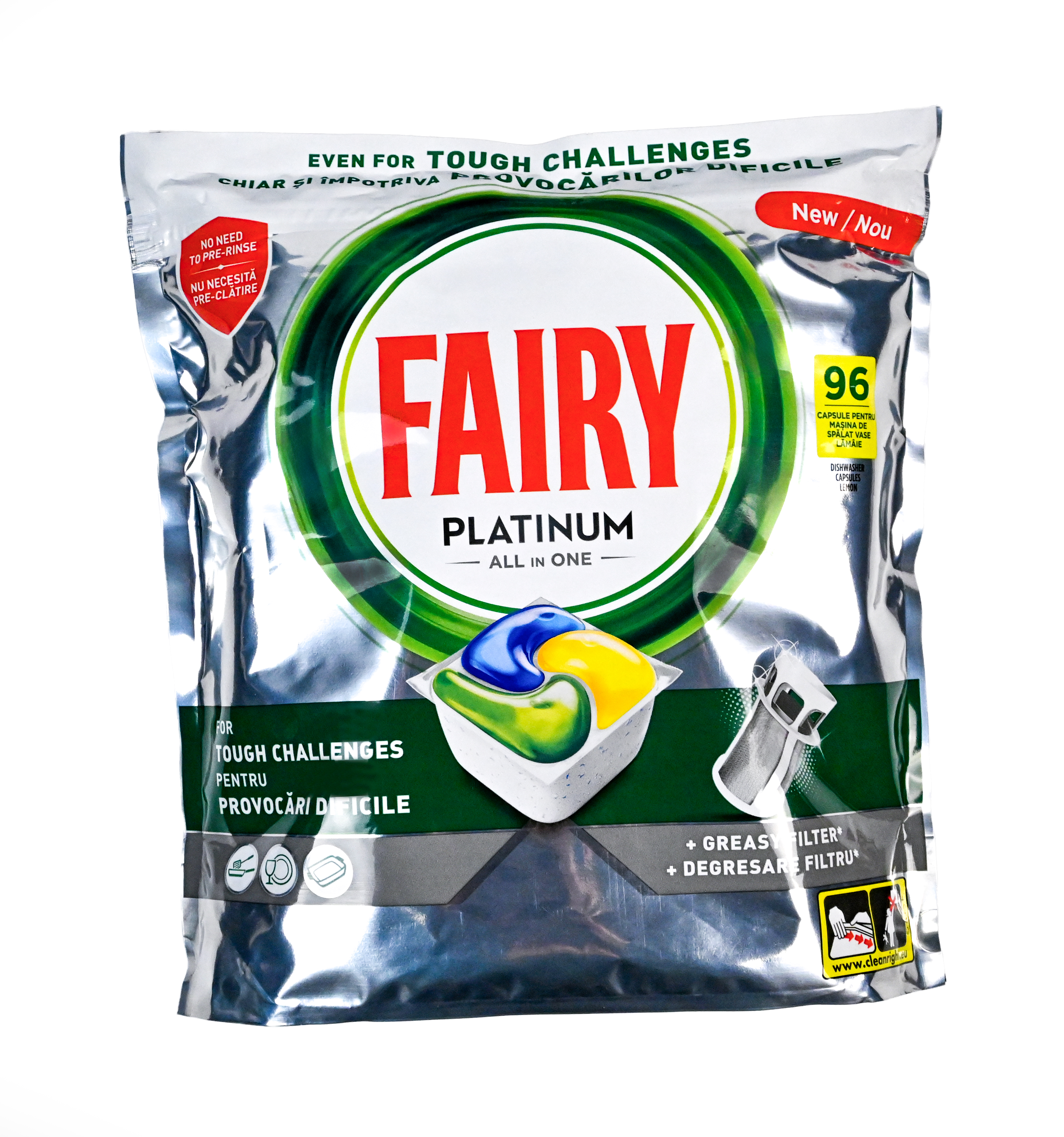 Fairy Kapsułki Do Zmywarki Platinum All In 1 Cytrynowe ( Lemon) 96Szt.