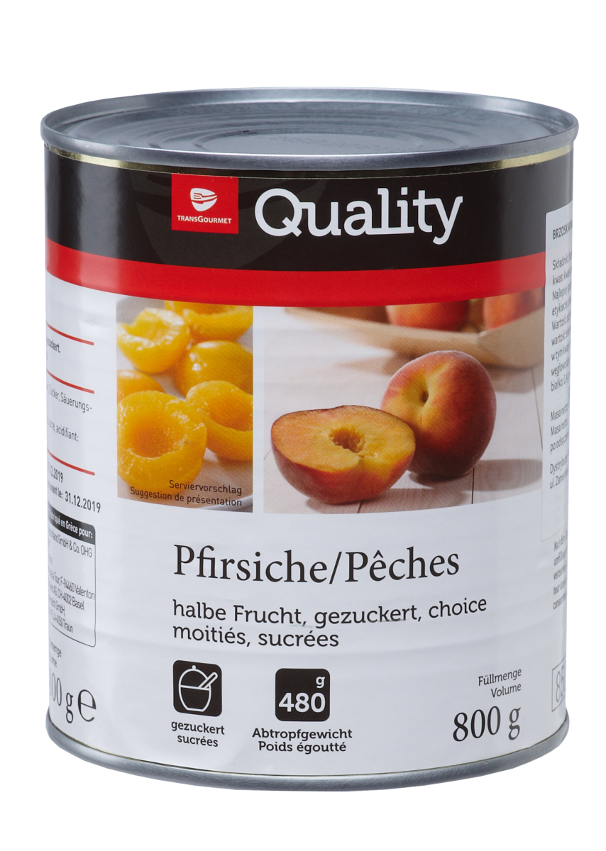 Tgq Brzoskwinie Połówki Owoców W Syropie 800G