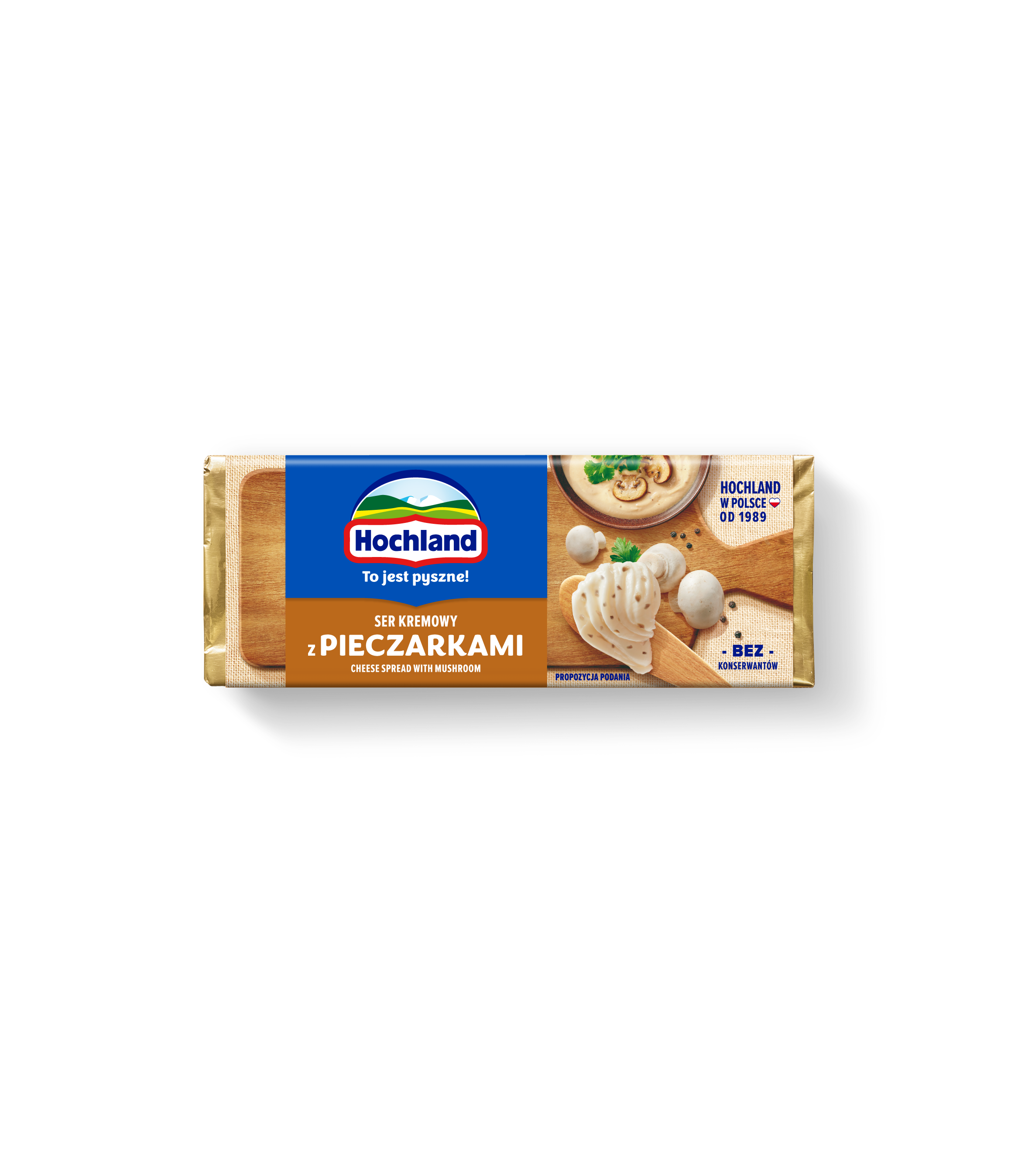 Hochland Z Pieczarkami. Ser Kremowy Topiony W Bloczku. 90 G