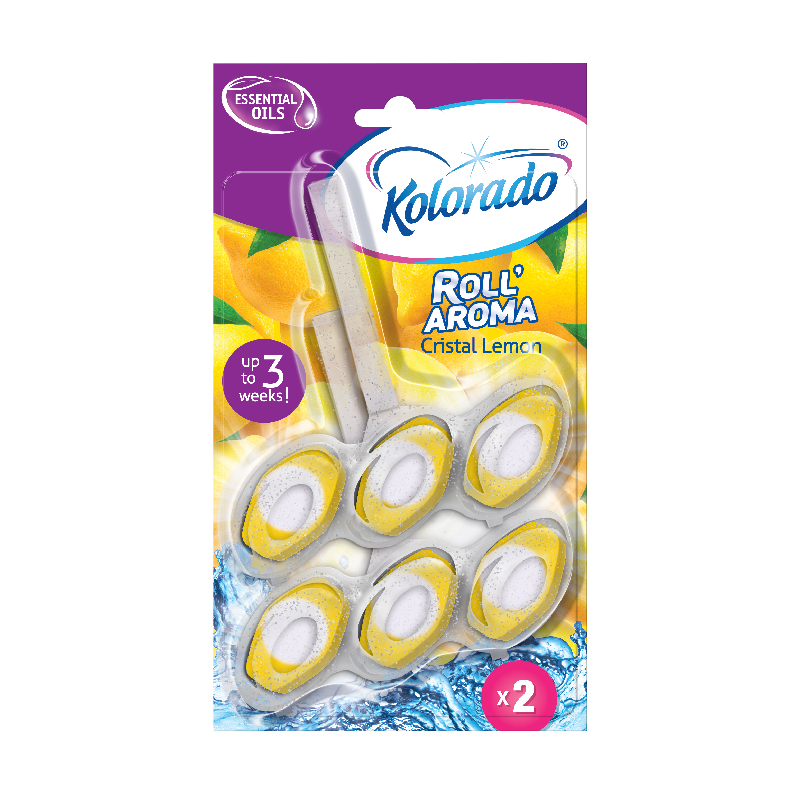 Kolorado Roll' Aroma Kostka Wc Cristal Lemon Duopack (2 X 51 G)