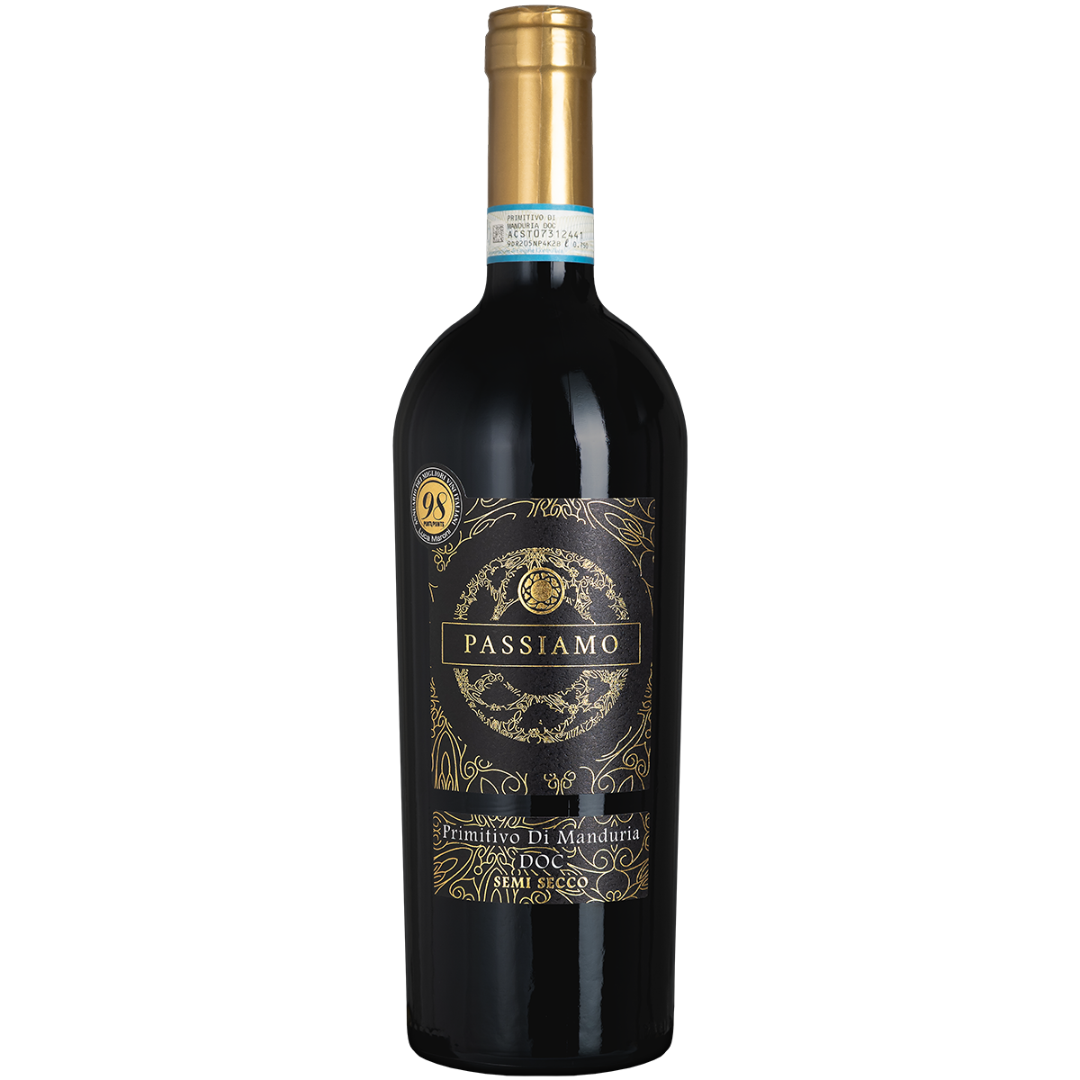 Passiamo Primirivo Di Manduria, Wino Czerwone Półwytrawne 750 Ml