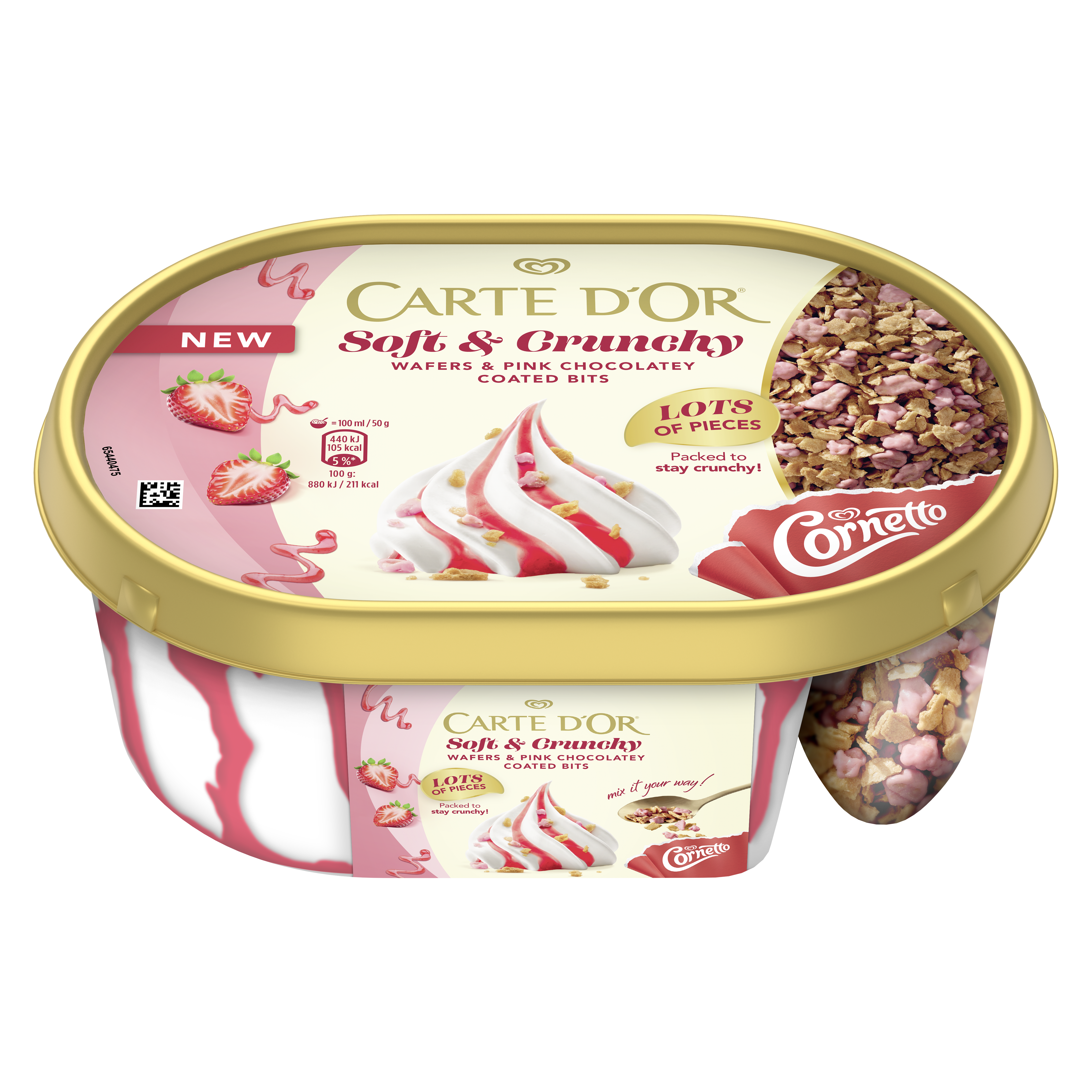 Carte D'Or Lody Soft&Crunchy Strawberry 750 Ml