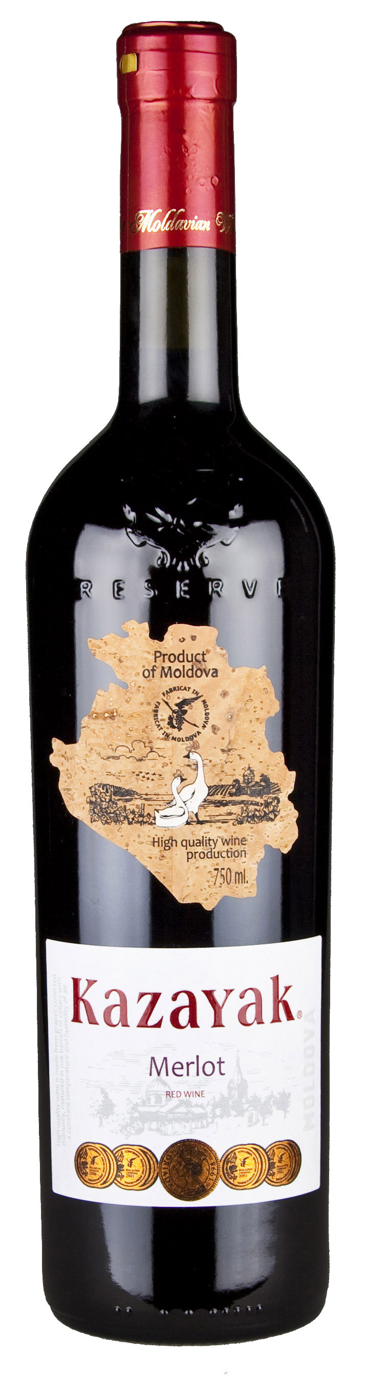 Wino Czerwone, Półwytrawne Kazayak Merlot 0,75L