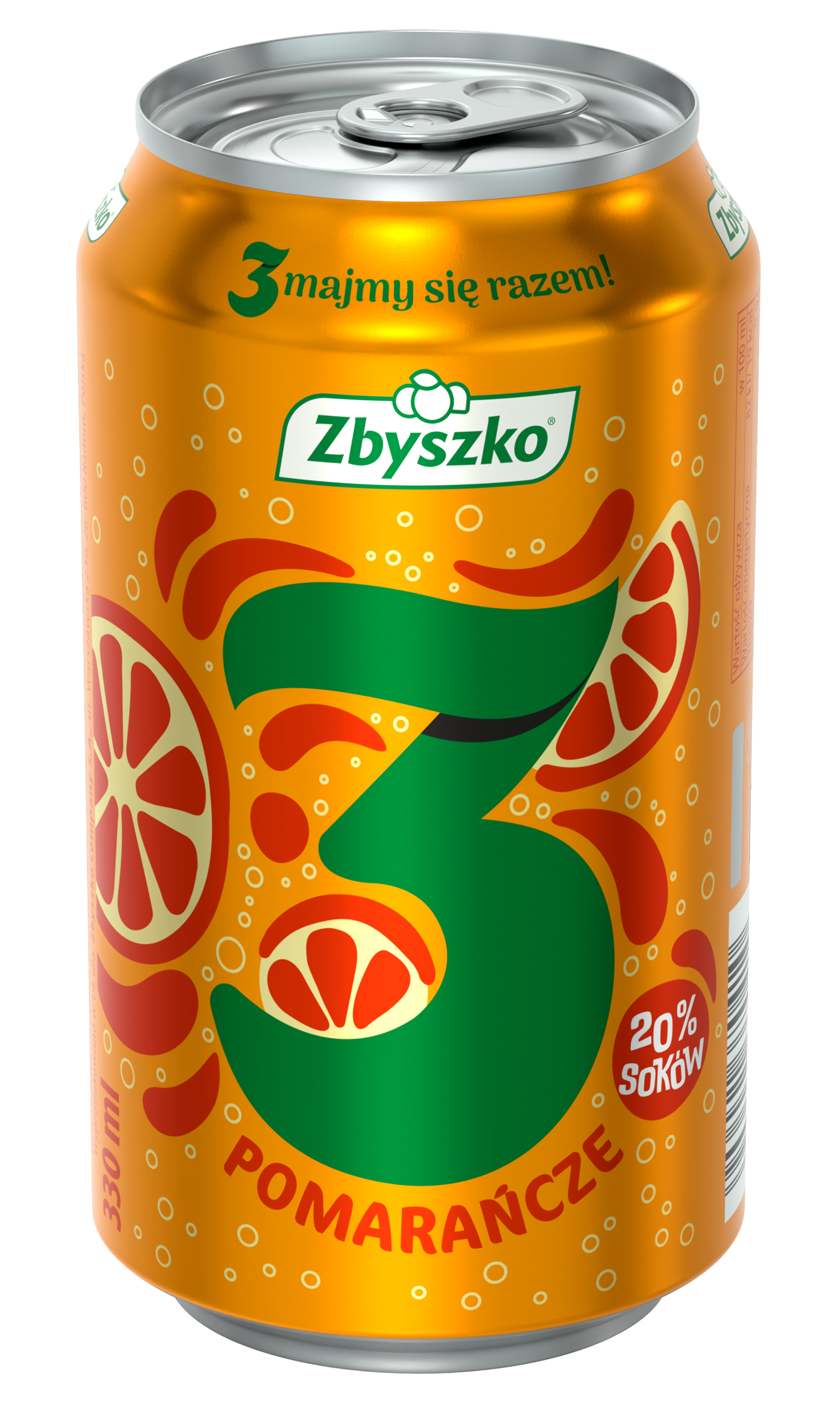 Napój Zbyszko 3 Pomarańcze 330Ml