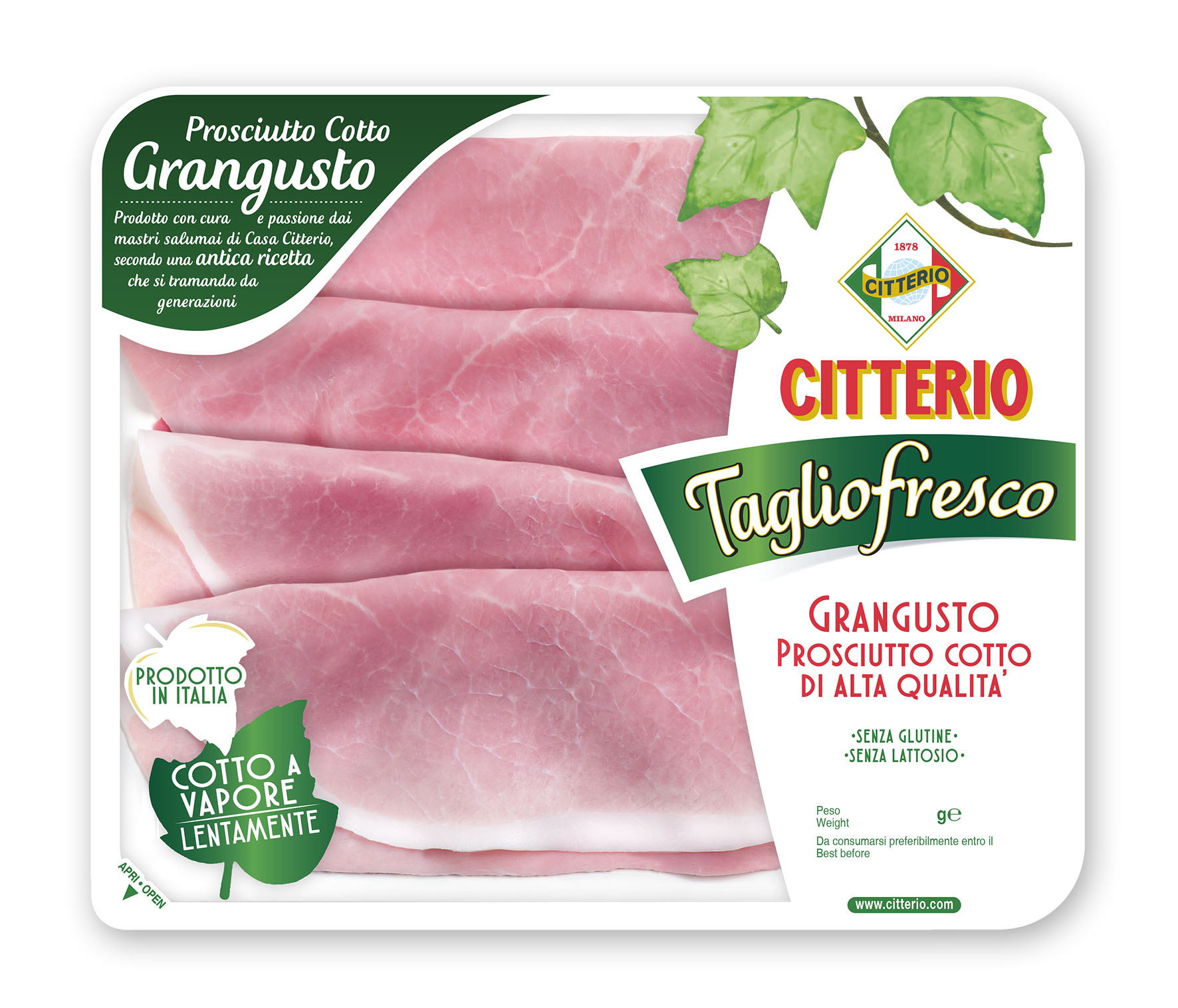 Prosciutto Cotto "Grangusto" Plastry 110 G G.Citterio