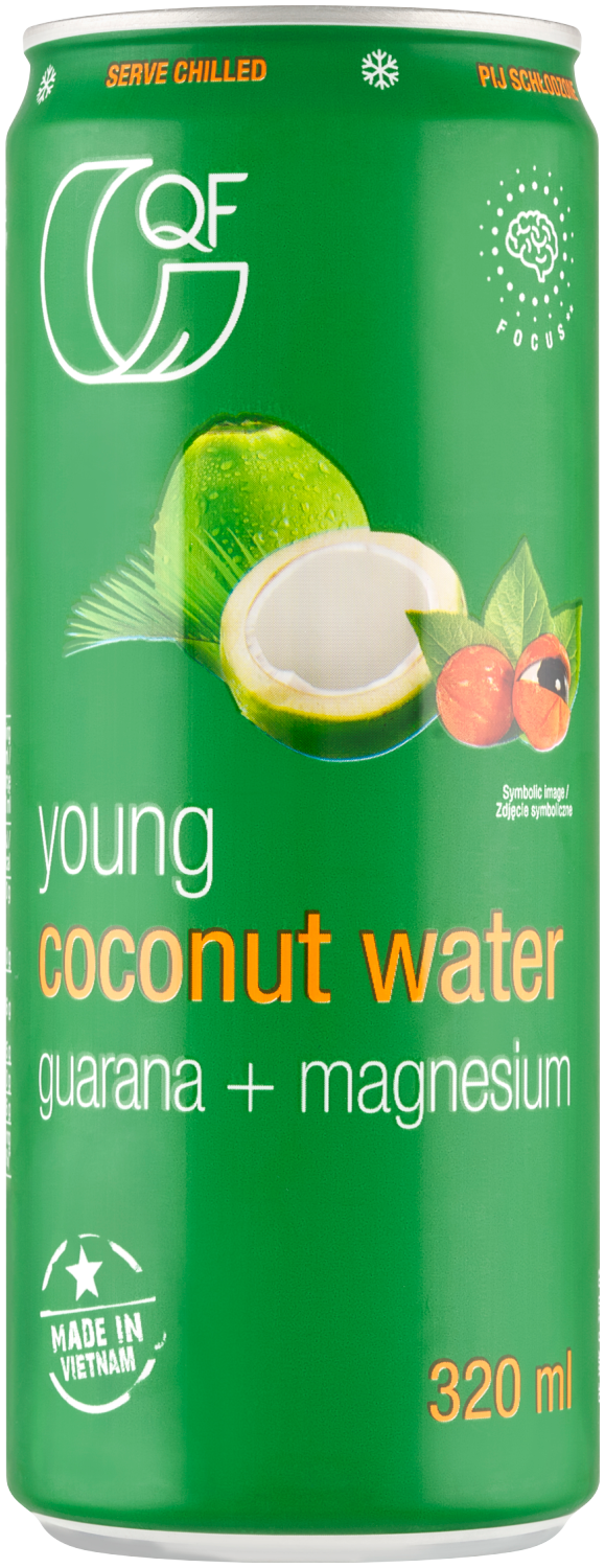 Kaucja Quality Food Woda Kokosowa Z Guaraną I Magnezem 320Ml