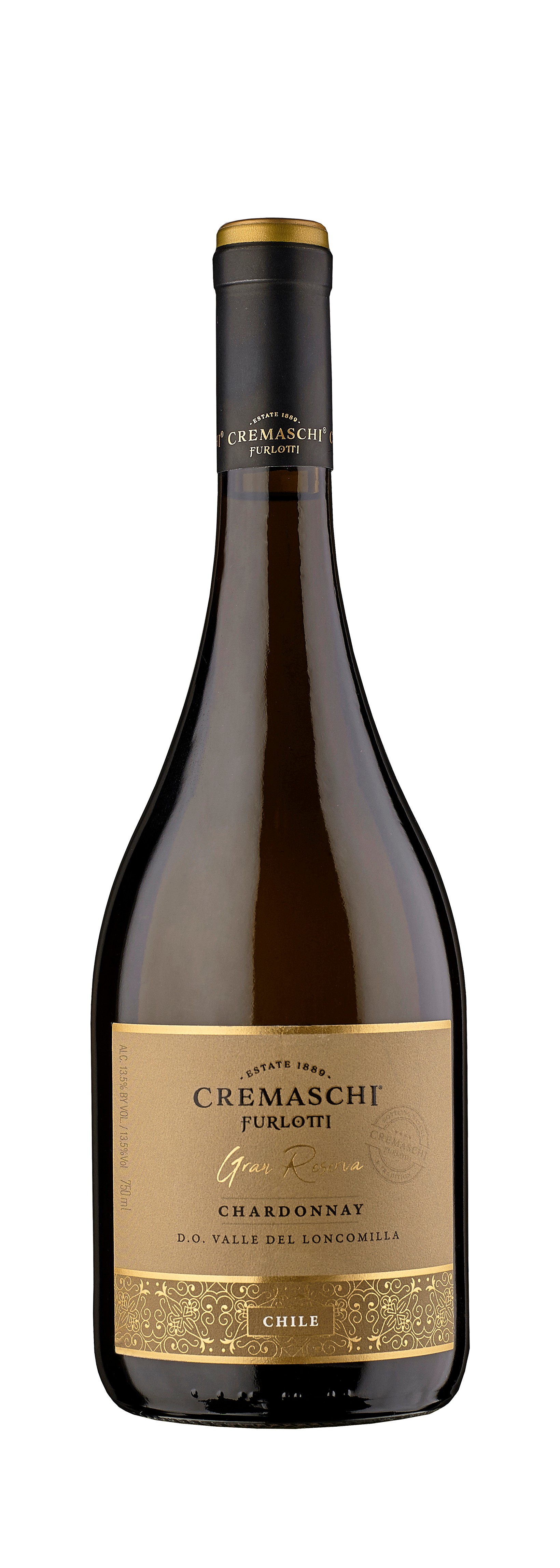 Wino Gronowe Wytrawne Białe Cremaschi Furlotti Gran Reserva Chardonnay 0,75L 13%