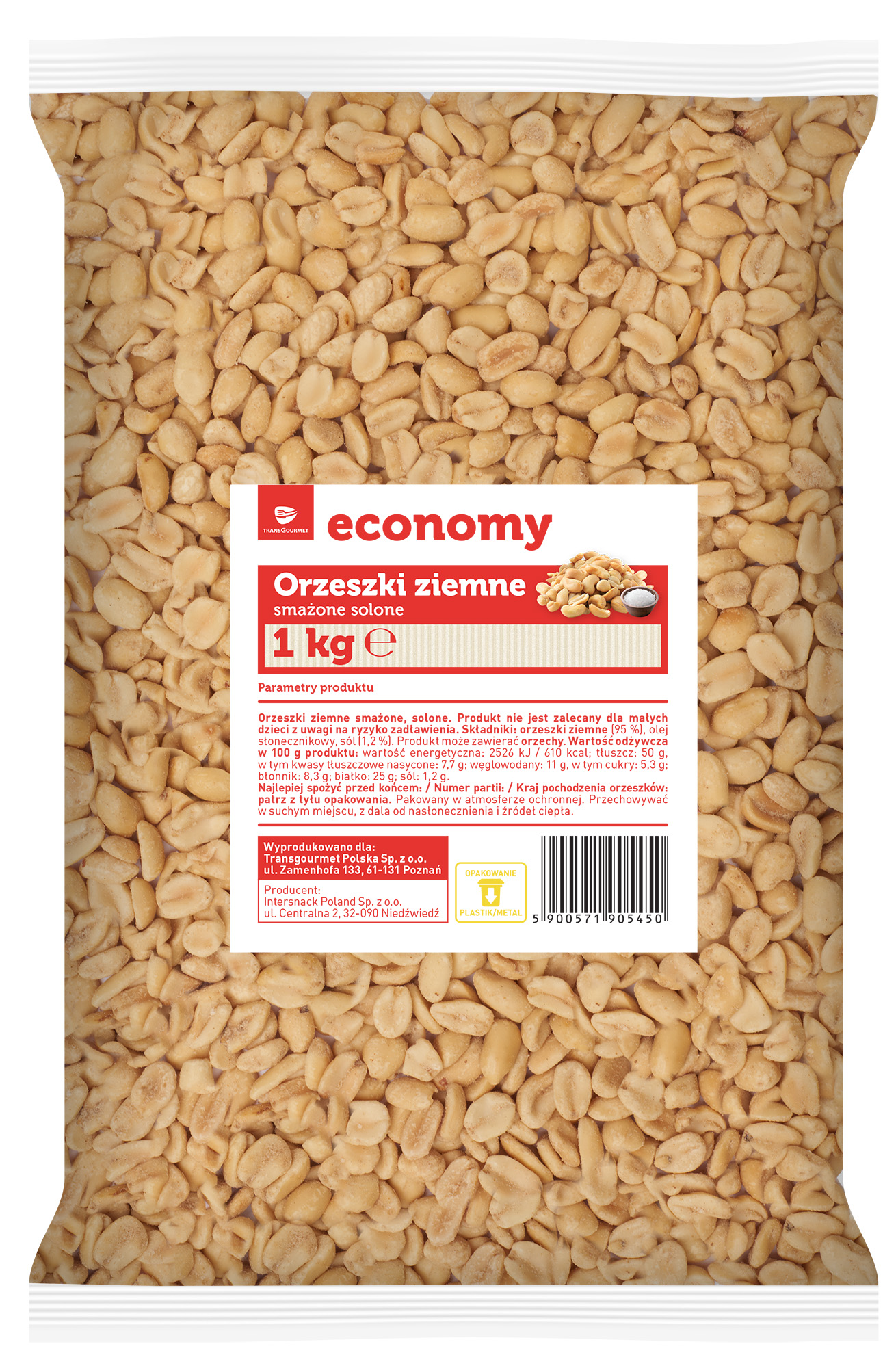 Tge Orzeszki Ziemne Smażone Solone 1 Kg