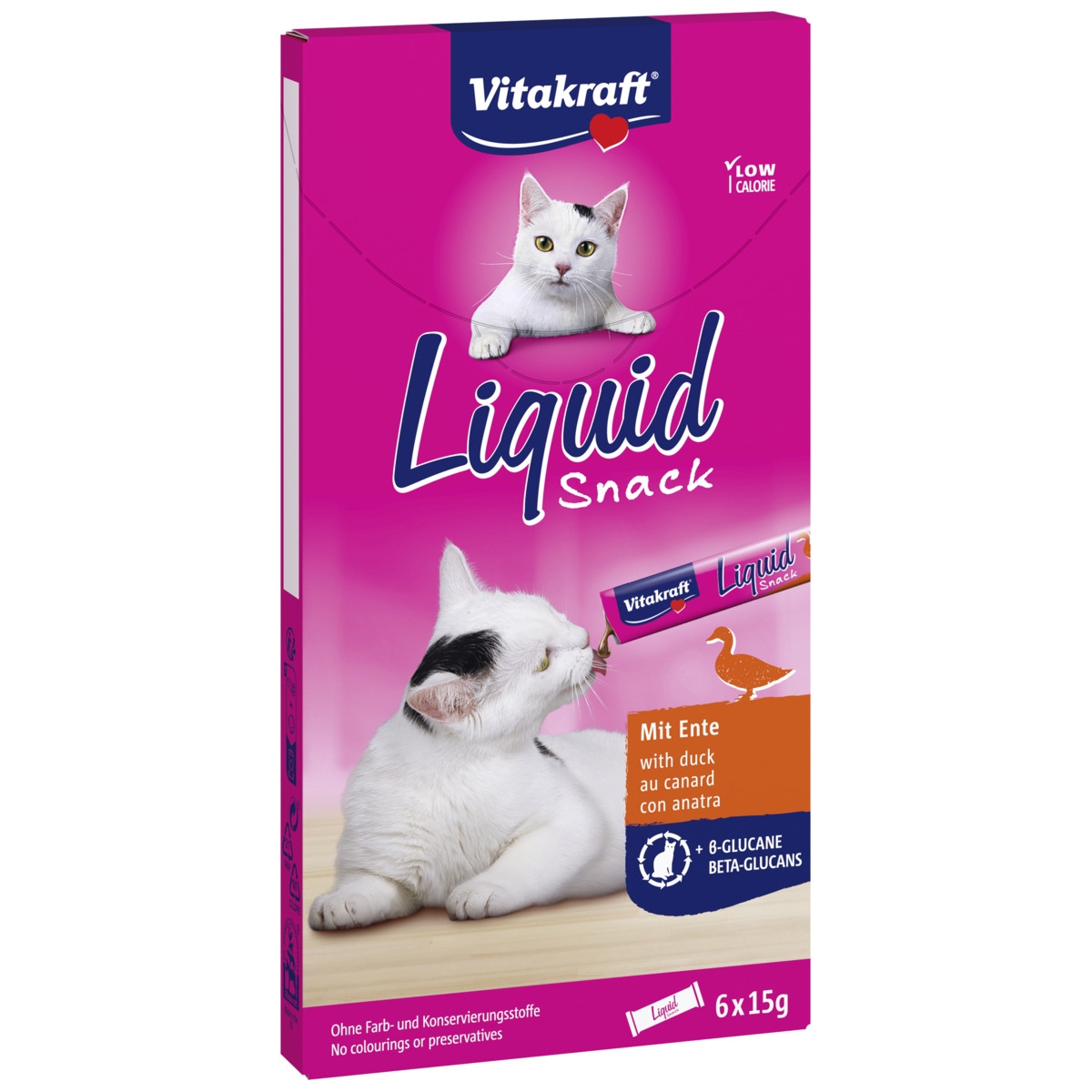 Vitakraft Cat Liquid Snack Kaczka I B-Glukan 6X15G
