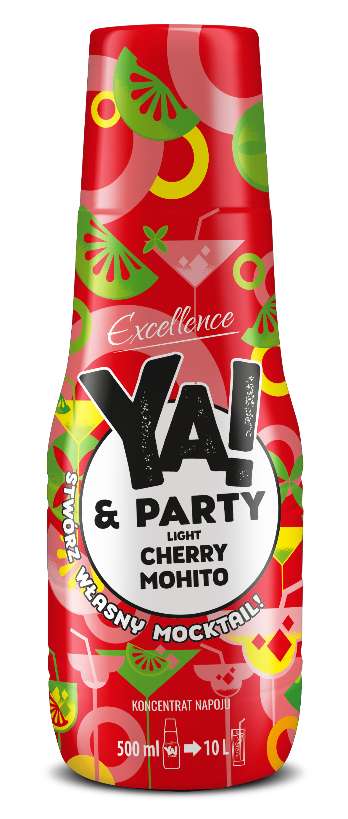 Ya!&Party Cherry Mohito Koncentrat Napoju Light 500 Ml