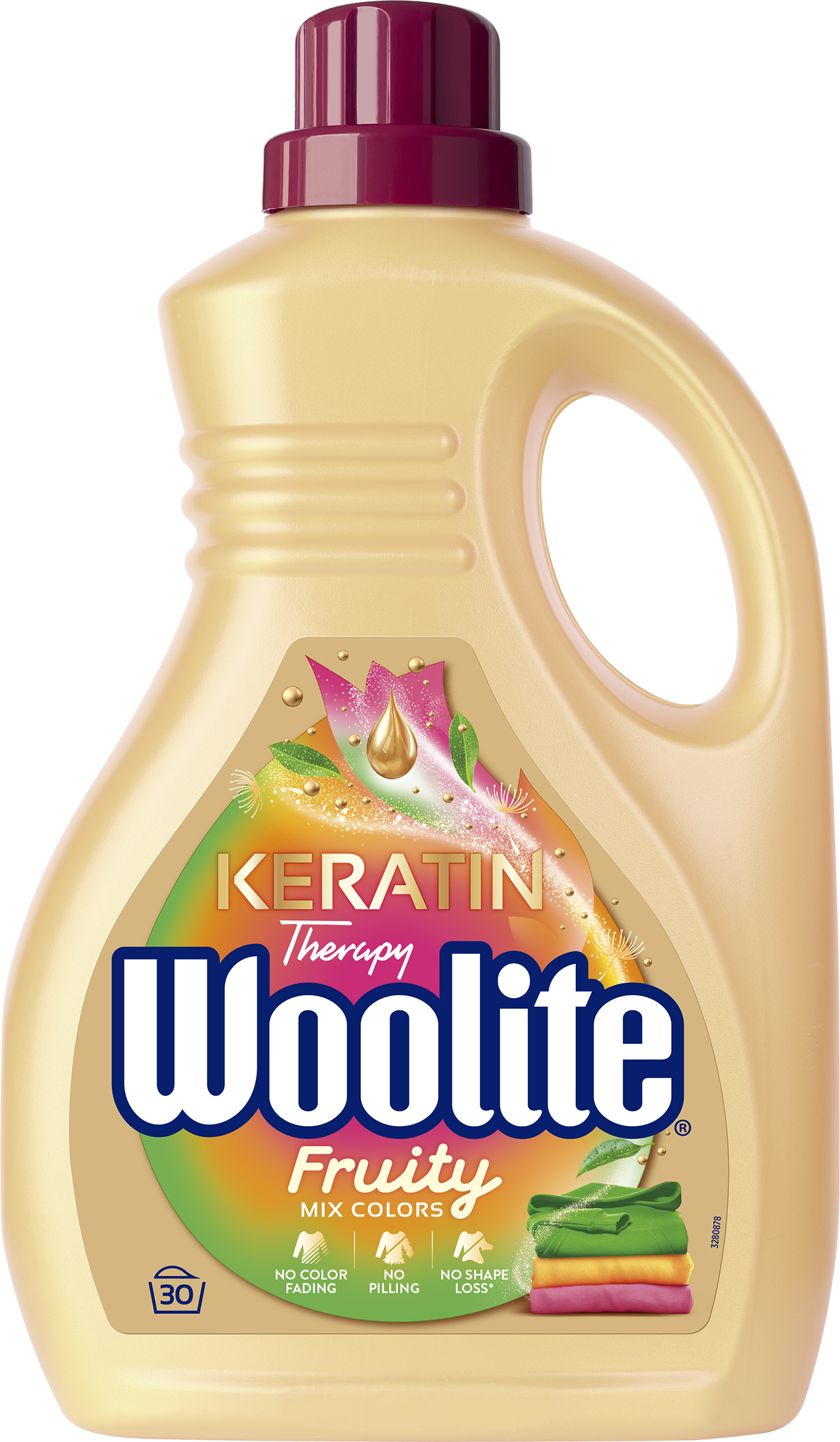 Woolite Fruity Płyn Do Prania Kolorów Z Keratyną 1,8L/30 Prań