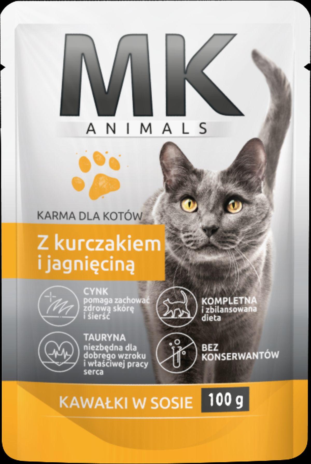 Mk Animals Saszetka Dla Kotów Z Kurczakiem I Jagnięciną100 G