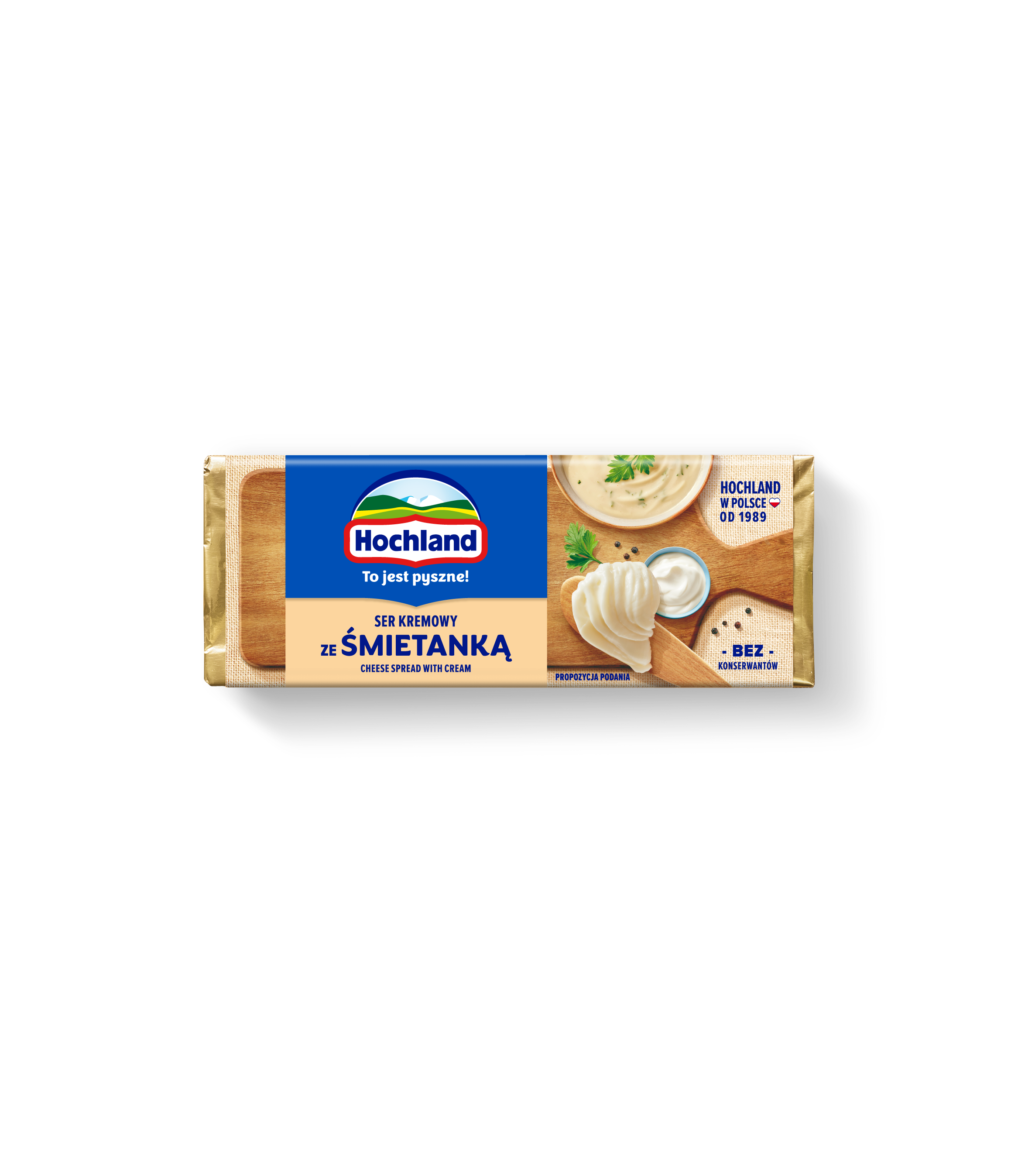 Hochland Ze Śmietanką. Ser Kremowy Topiony W Bloczku 90 G