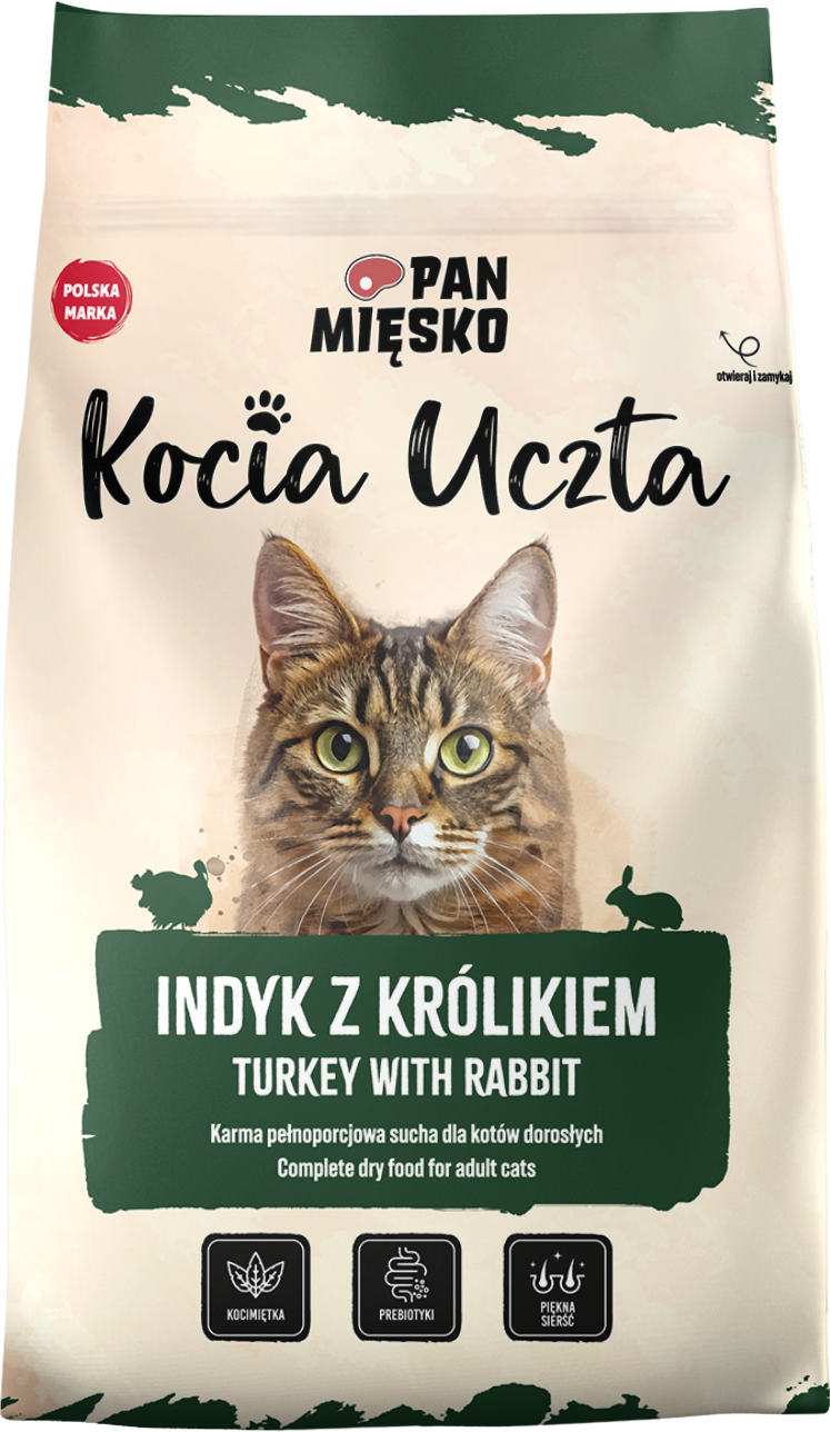 Pan Mięsko Kocia Uczta Indyk Z Królikiem 550 G