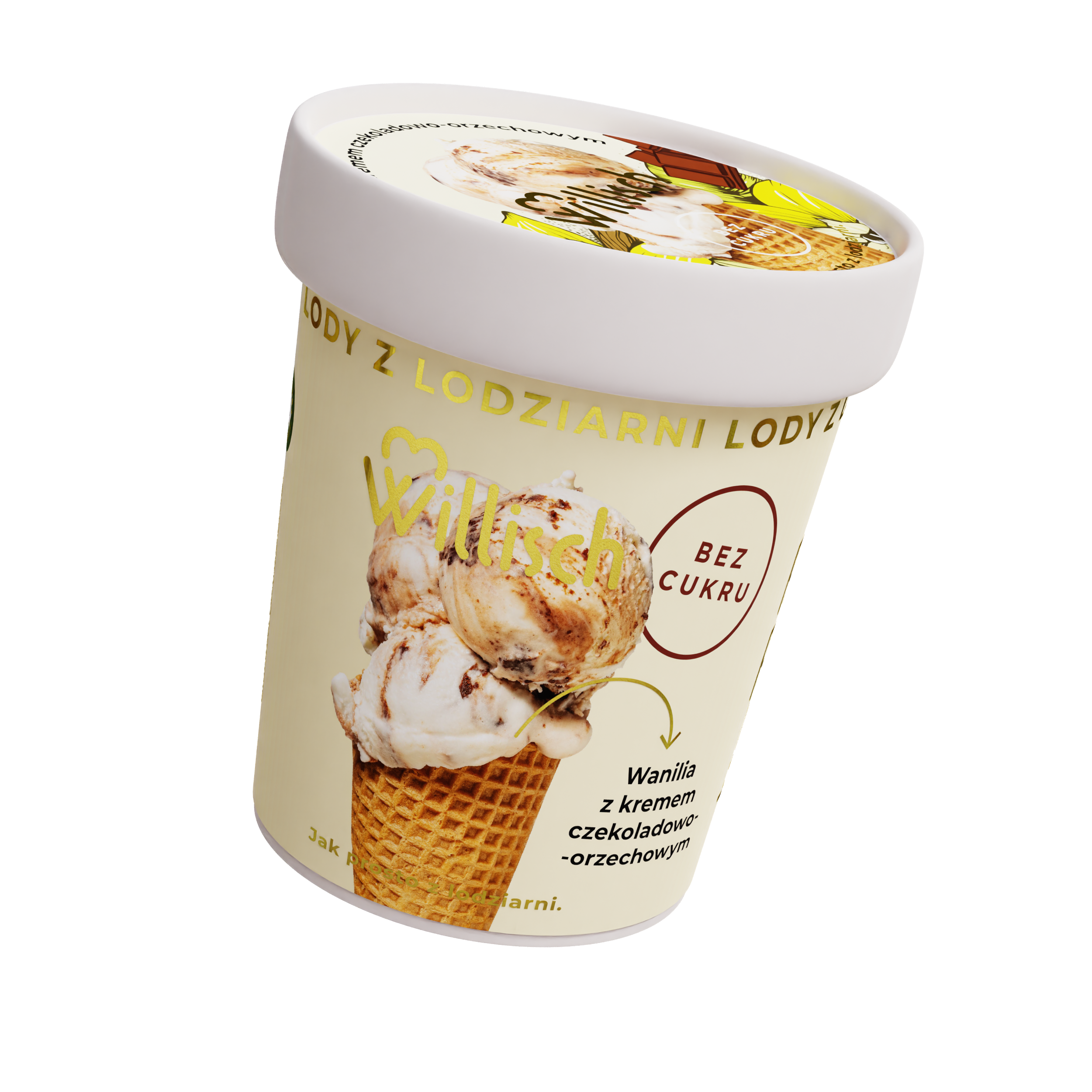 Willisch Lody Z Lodziarni Smak Wanilia Z Kremem Czekoladowo-Orzechowym 465 Ml