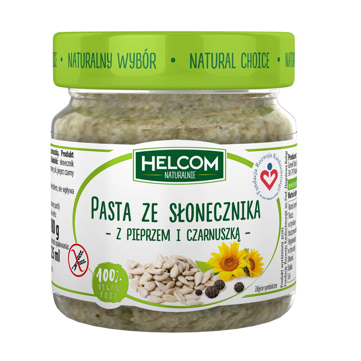 Pasta Ze Słonecznika Z Pieprzem I Czarnuszką 225 Ml Helcom Naturalnie