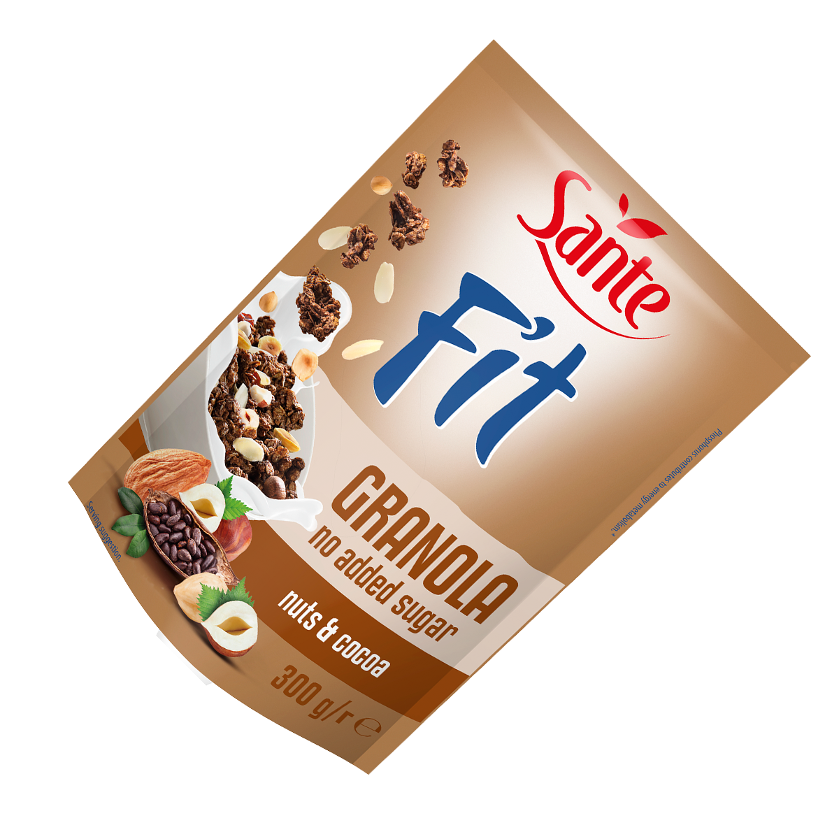 Fit Granola Orzechy Kakao Bez Dodatku Cukru 300G Sante