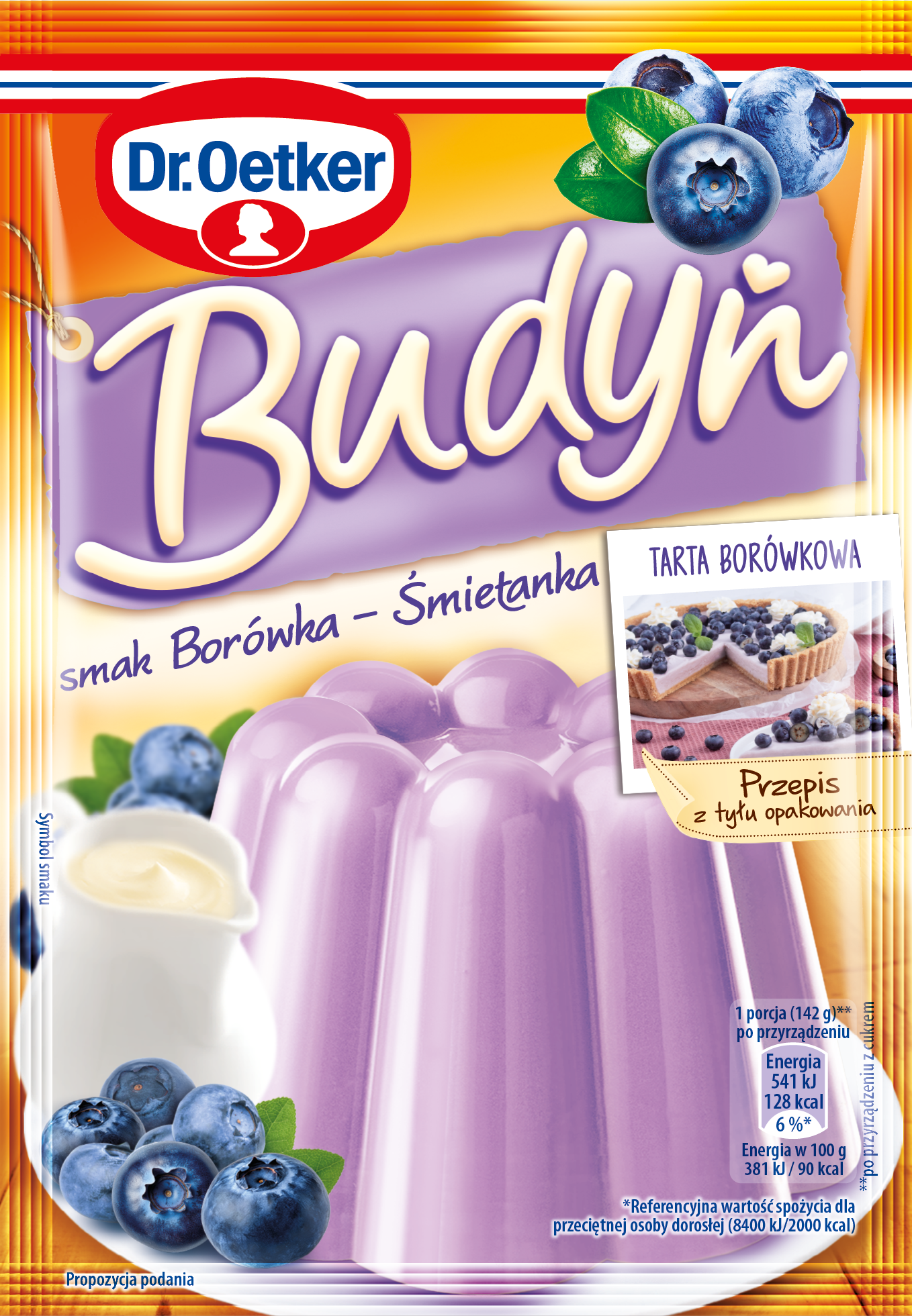 Dr. Oetker Budyń Smak Borówka-Śmietanka 40 G