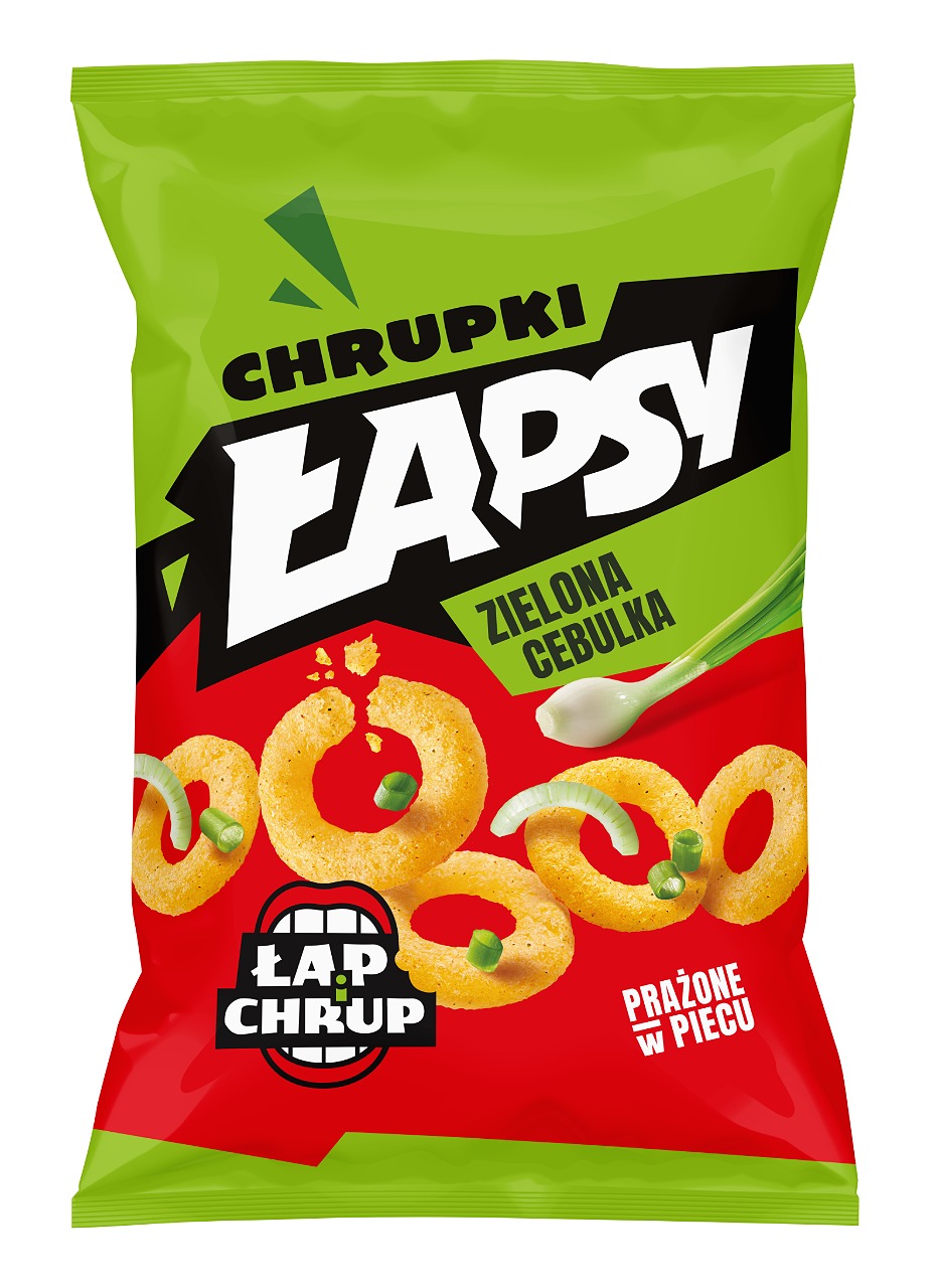 Łapsy Chrupki Kukurydziane O Smaku Zielonej Cebulki 130 G