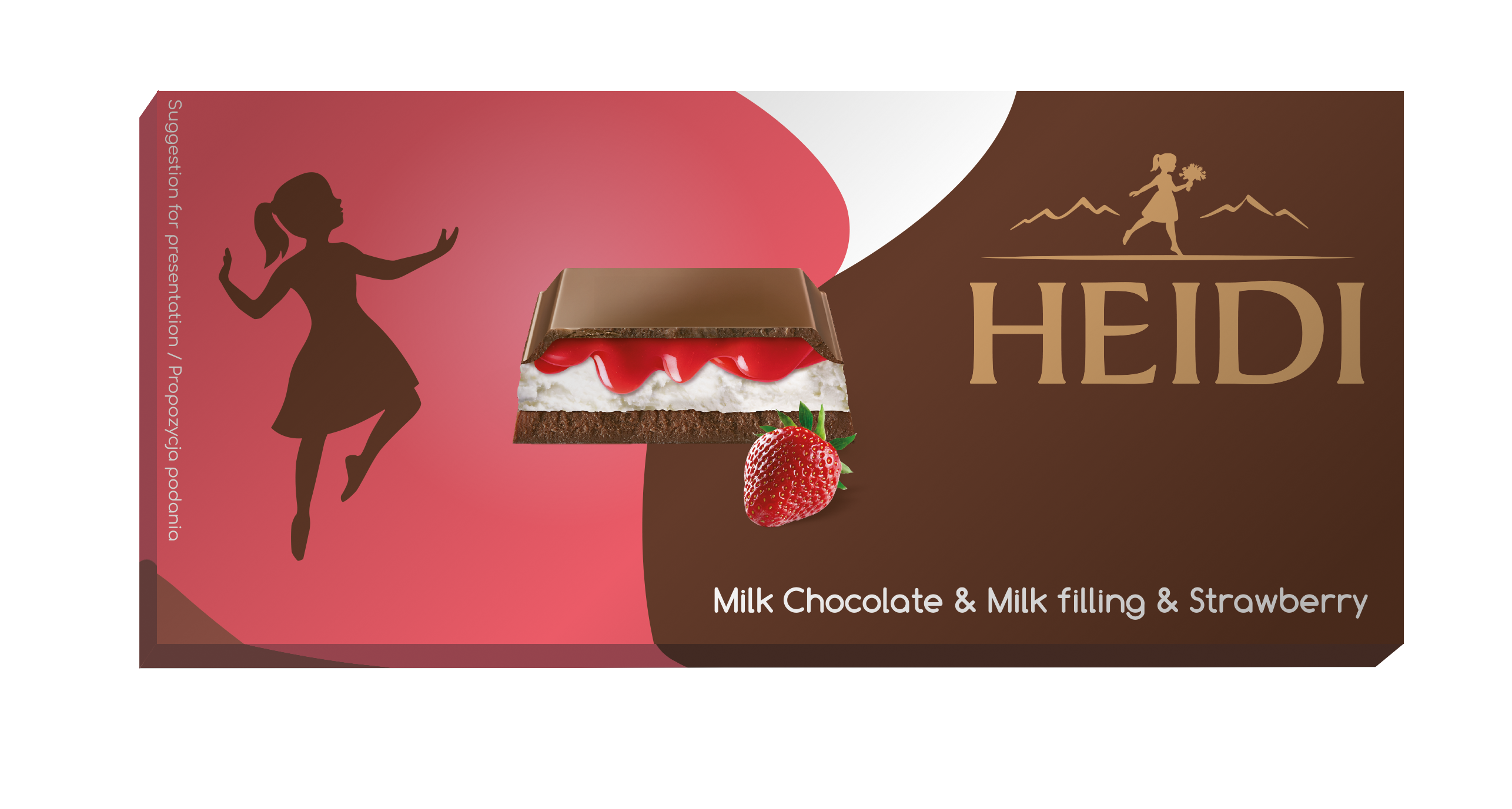 Heidi Multi Layer Strawberry & Milk Filling 85G