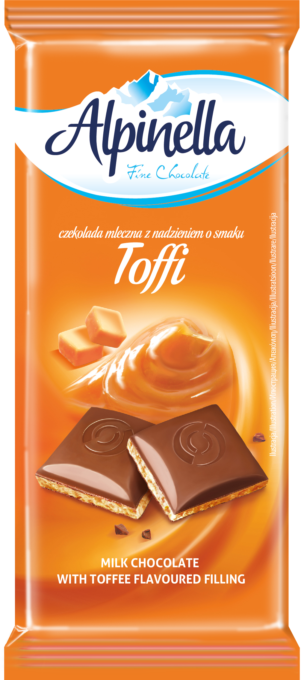 Alpinella Czekolada Mleczna Z Nadzieniem O Smaku Toffi 100 G