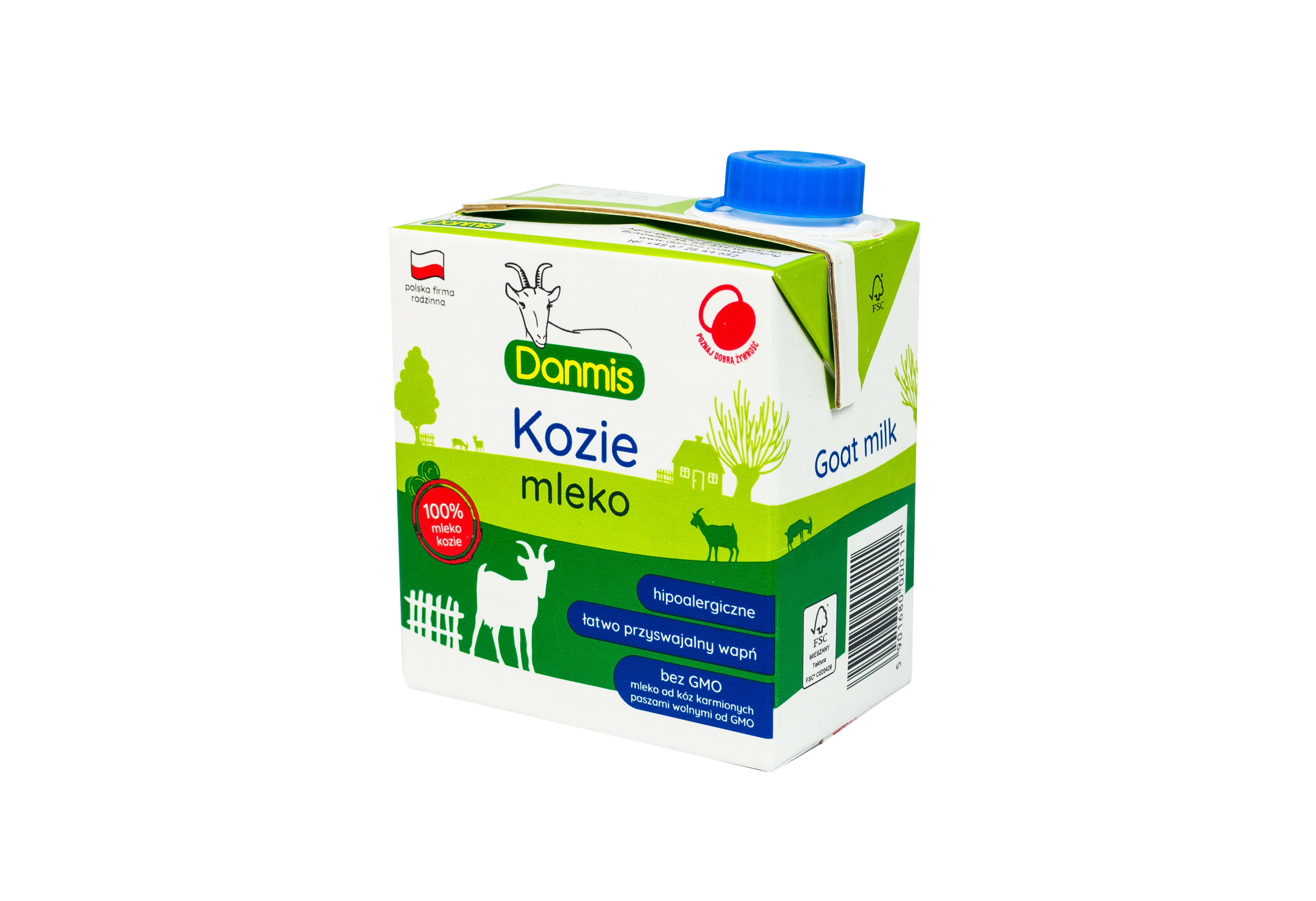Kozie Mleko Poddane Wysokiej Obróbce Termicznej ( Temperatura Obróbki 122°C/ Czas 120 Sekund) 0,5L Danmis