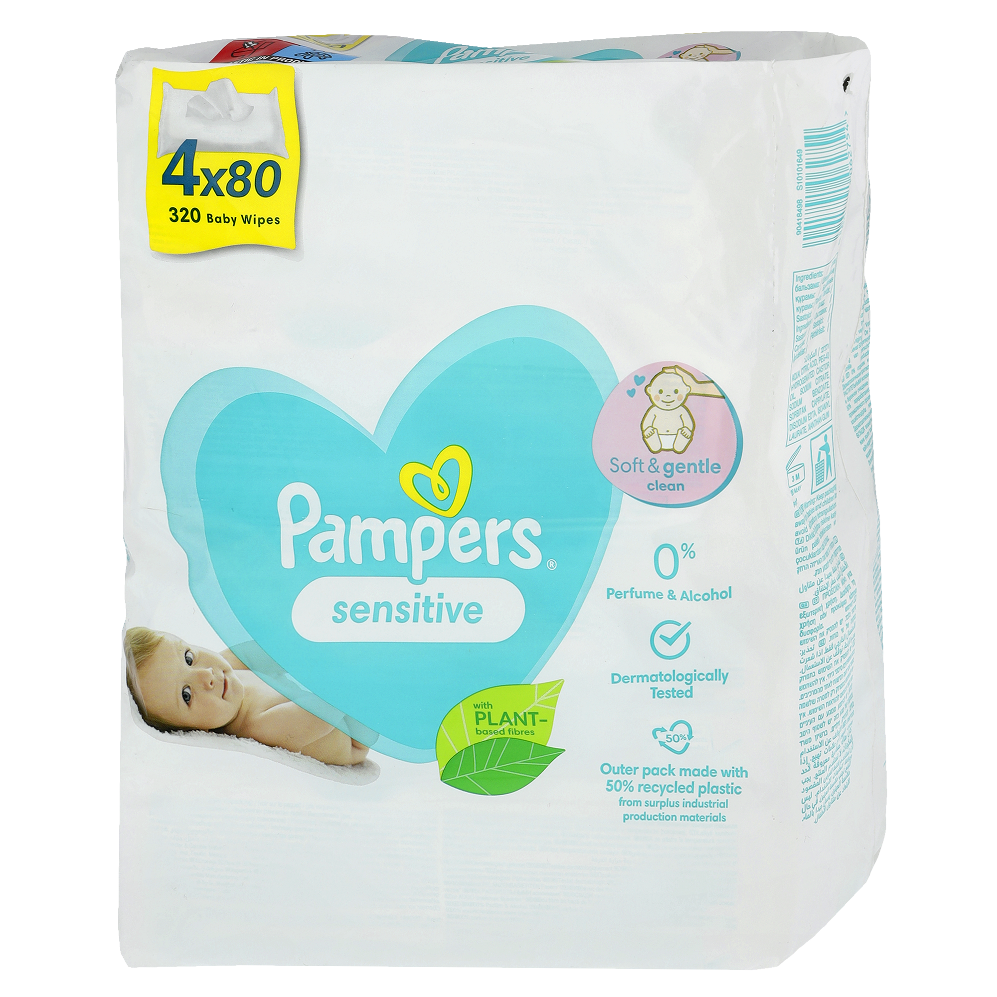 Pampers Chusteczki Pielegnacyjne Sensitive 4X80 Szt