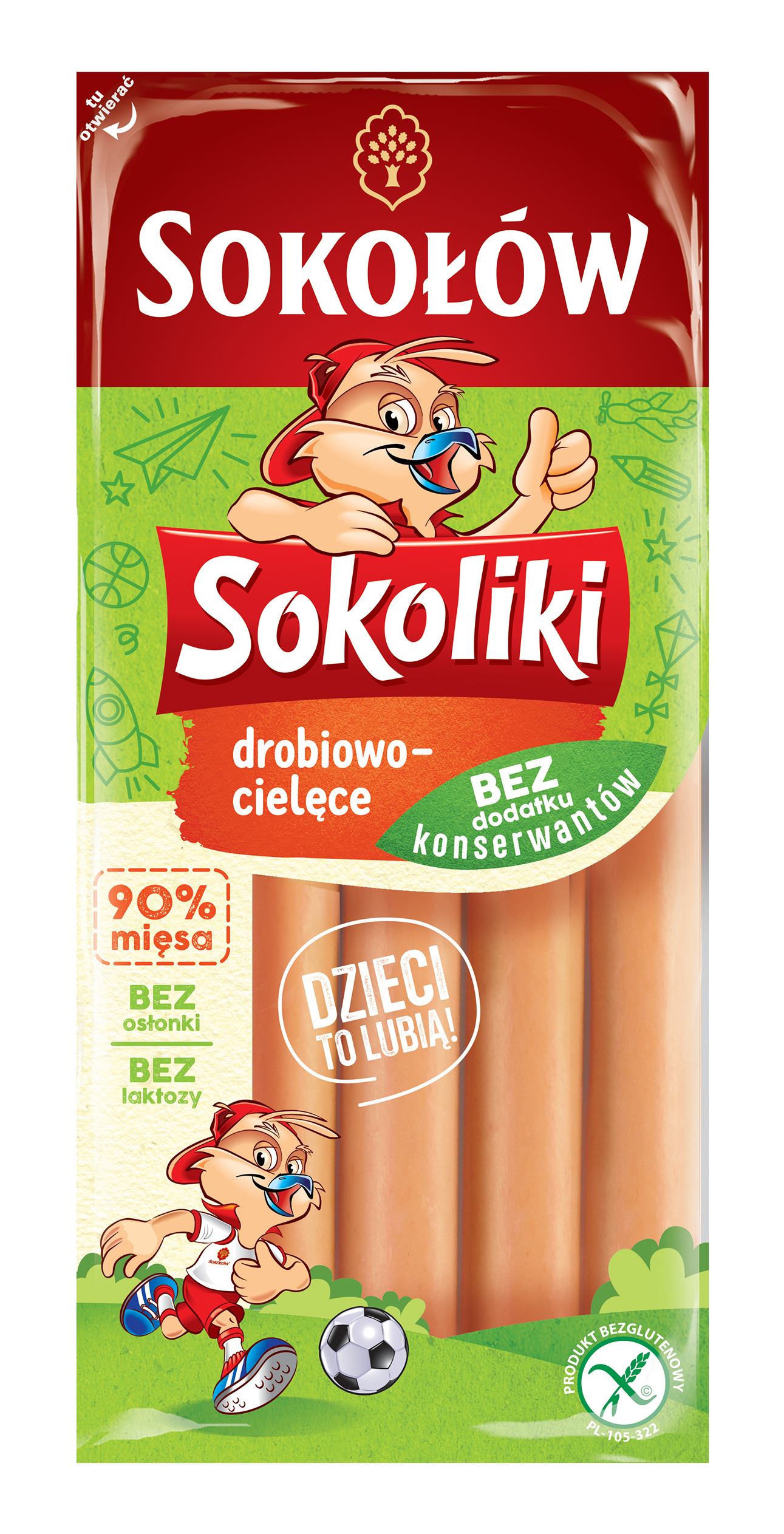 Parówki Sokoliki 140 G Sokoliki