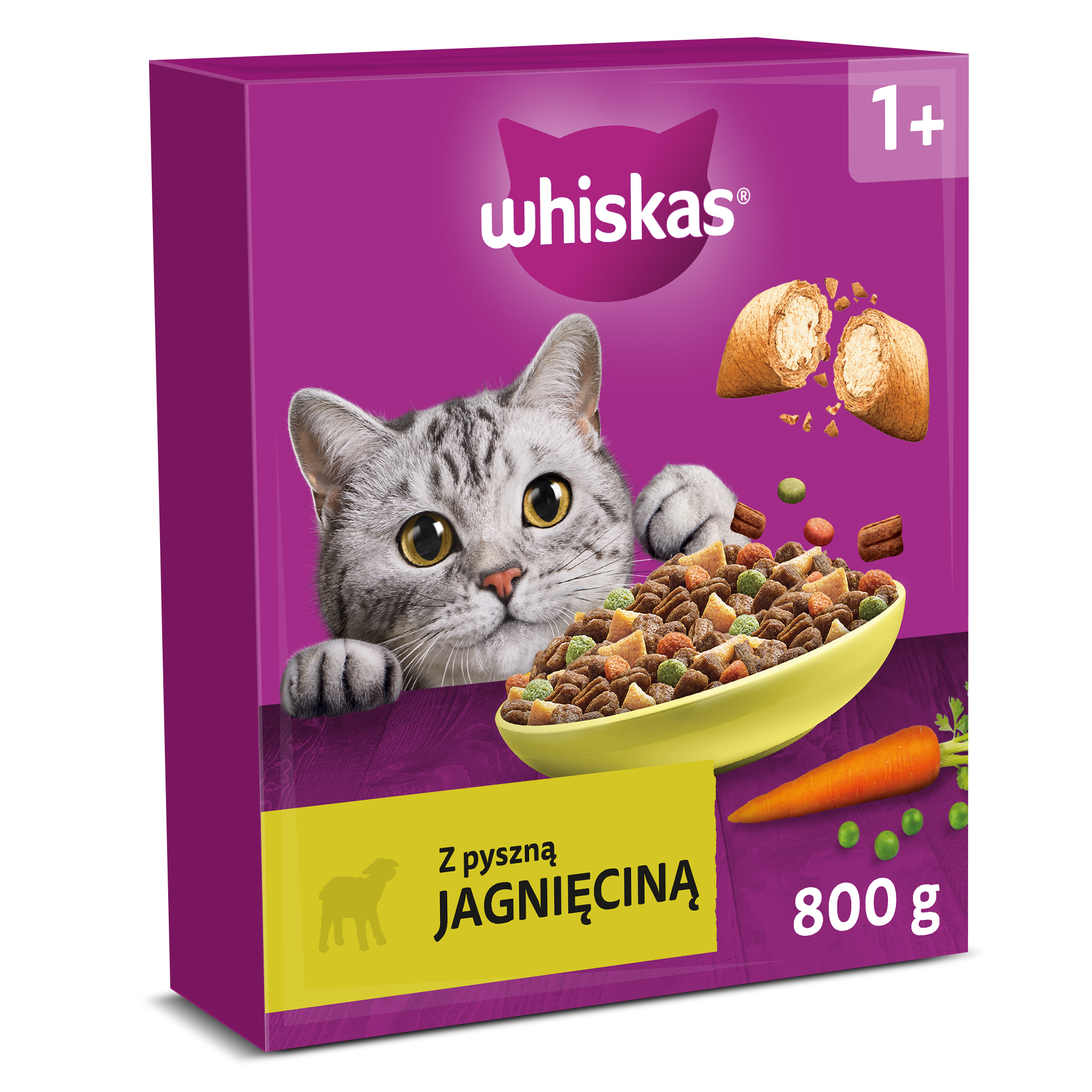 Whiskas Sucha Karma Z Jagnięciną 800 G