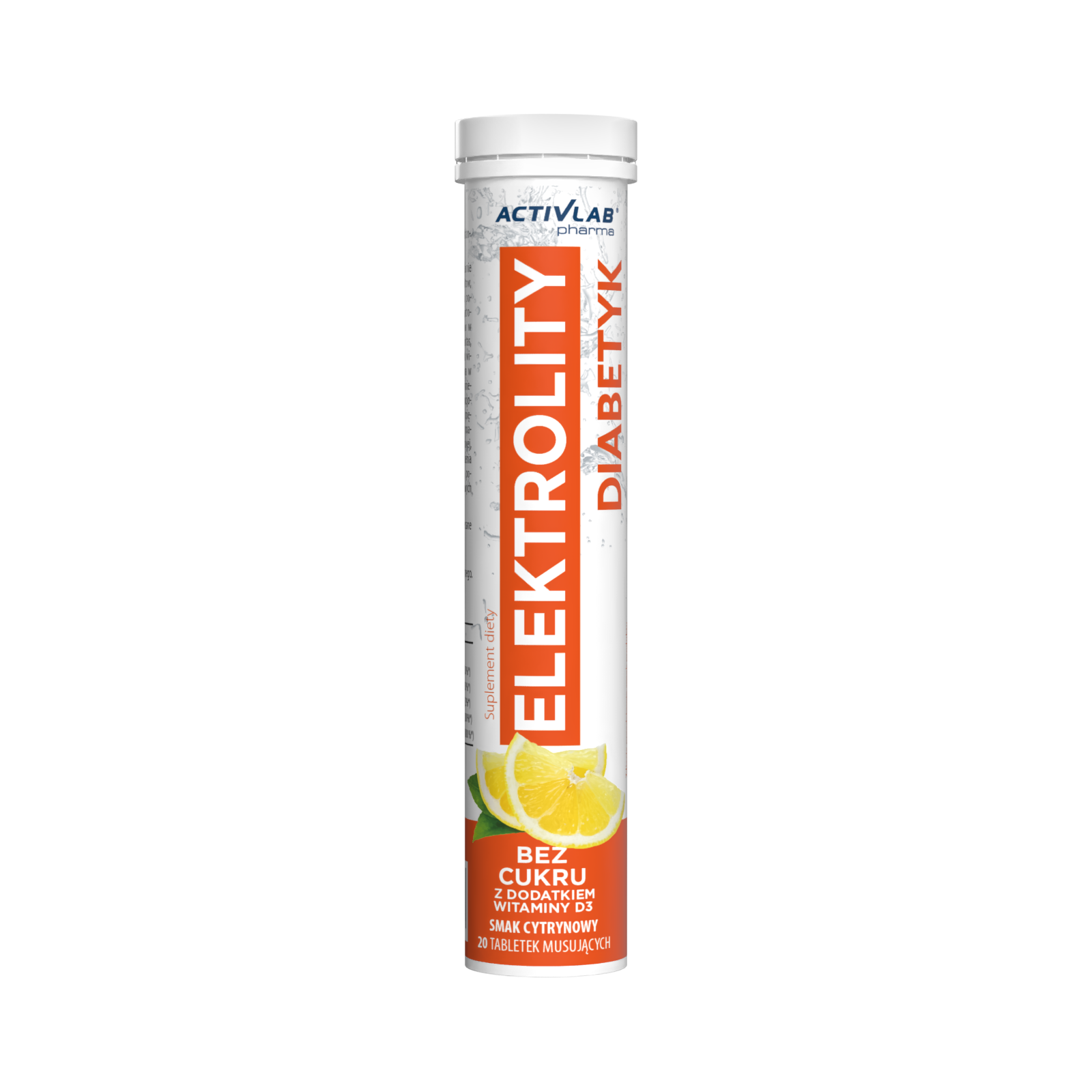 Activlab Elektrolity Diabetyk Smak Cytrynowy (Tuba/20 Tab.) Suplement Diety.