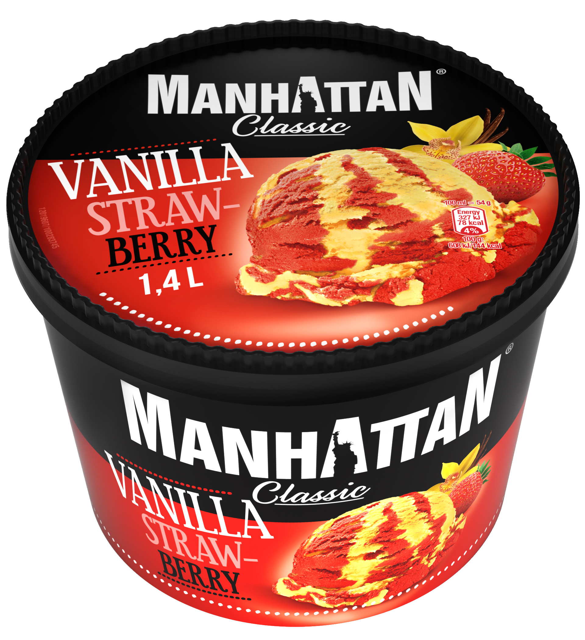 Manhattan Lody Classic Wanilia Truskawka 1,4 L