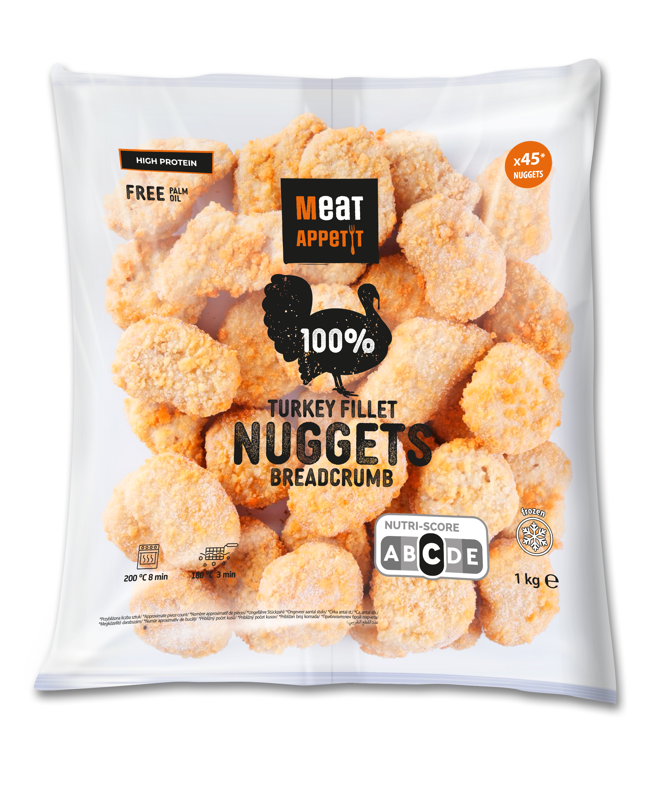 Meat Appetit, Nuggets Z Fileta Z Indyka W Panierce 1Kg