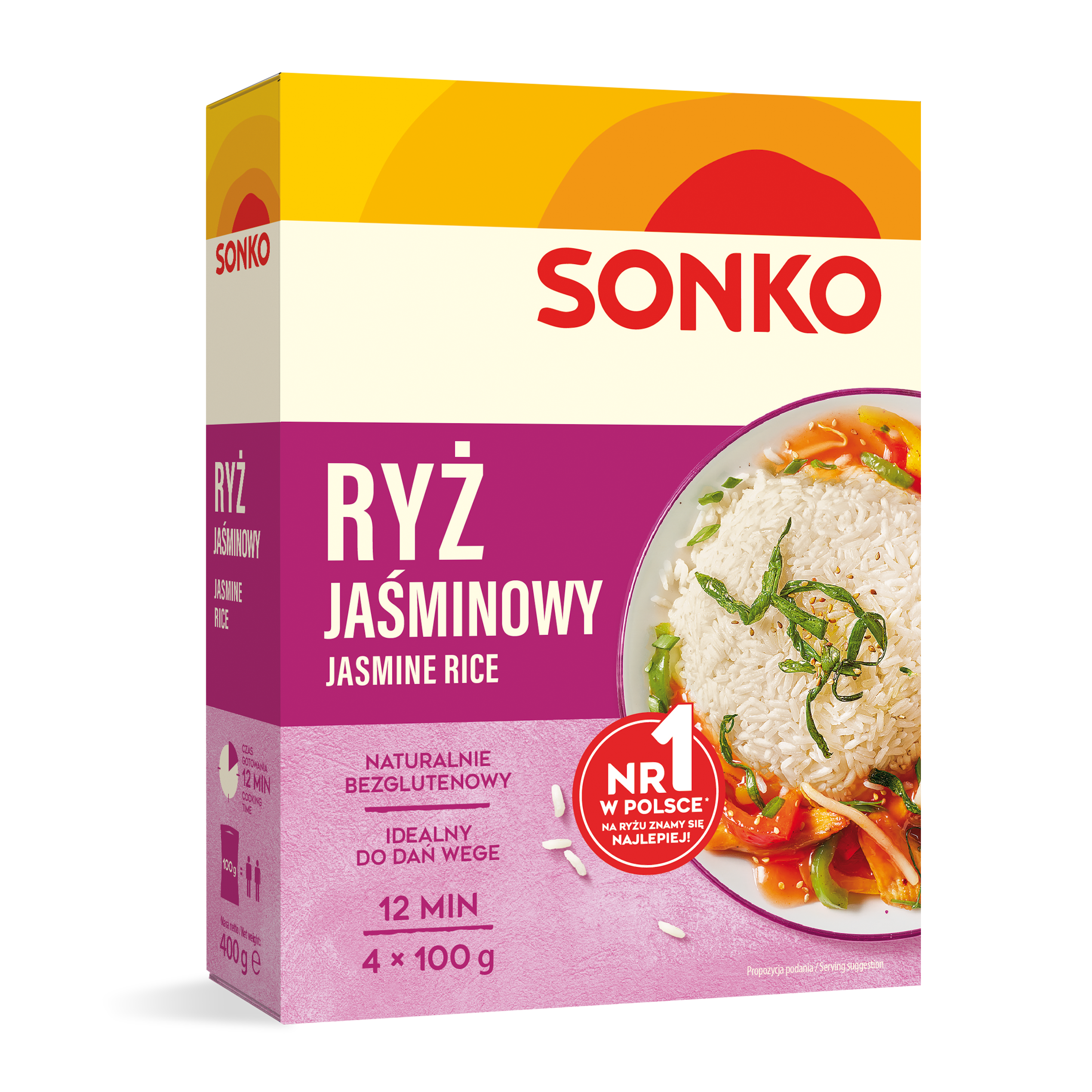 Sonko. Ryż Jaśminowy 4X100 G.