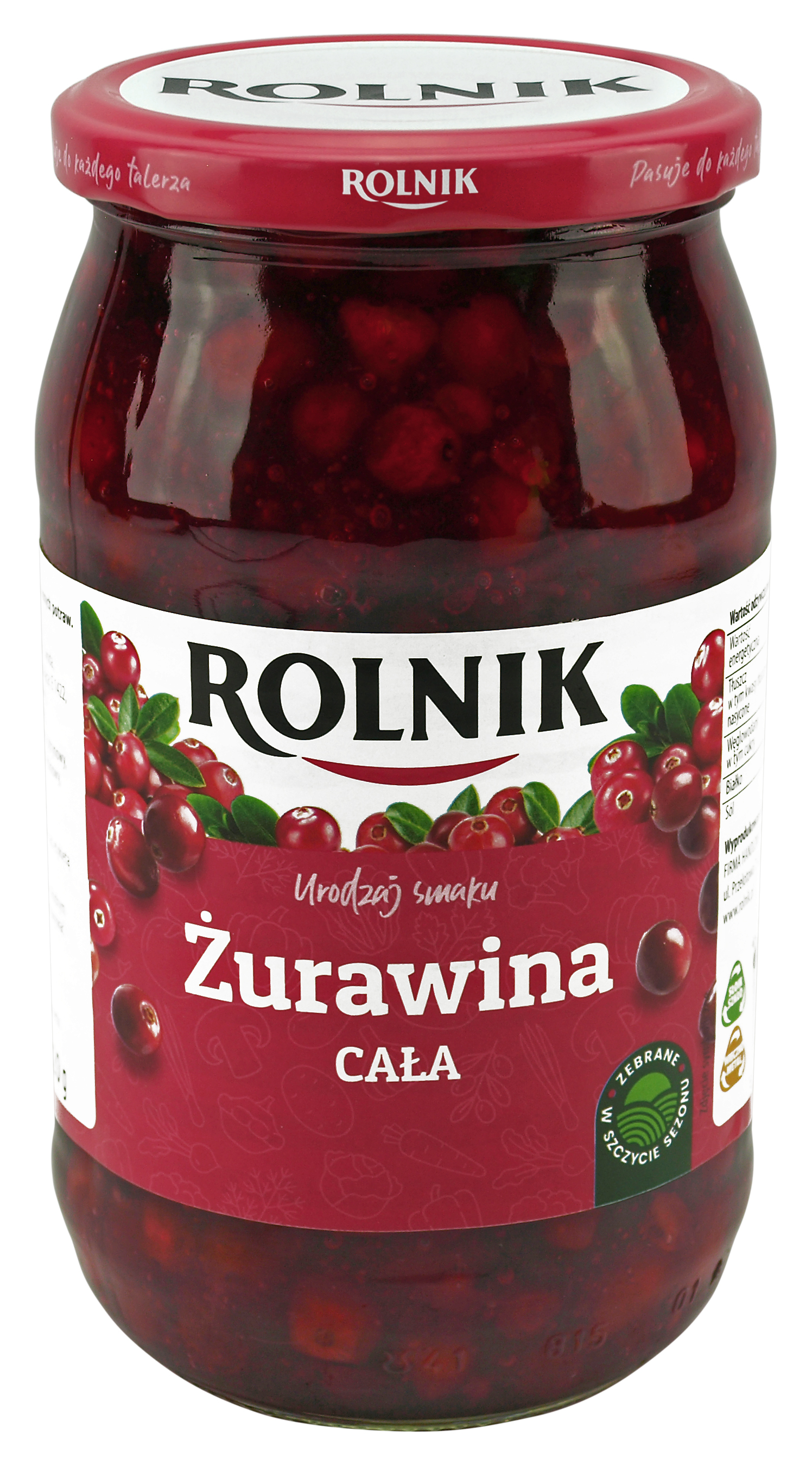 Żurawina Cała Rolnik 815 Ml (820G)