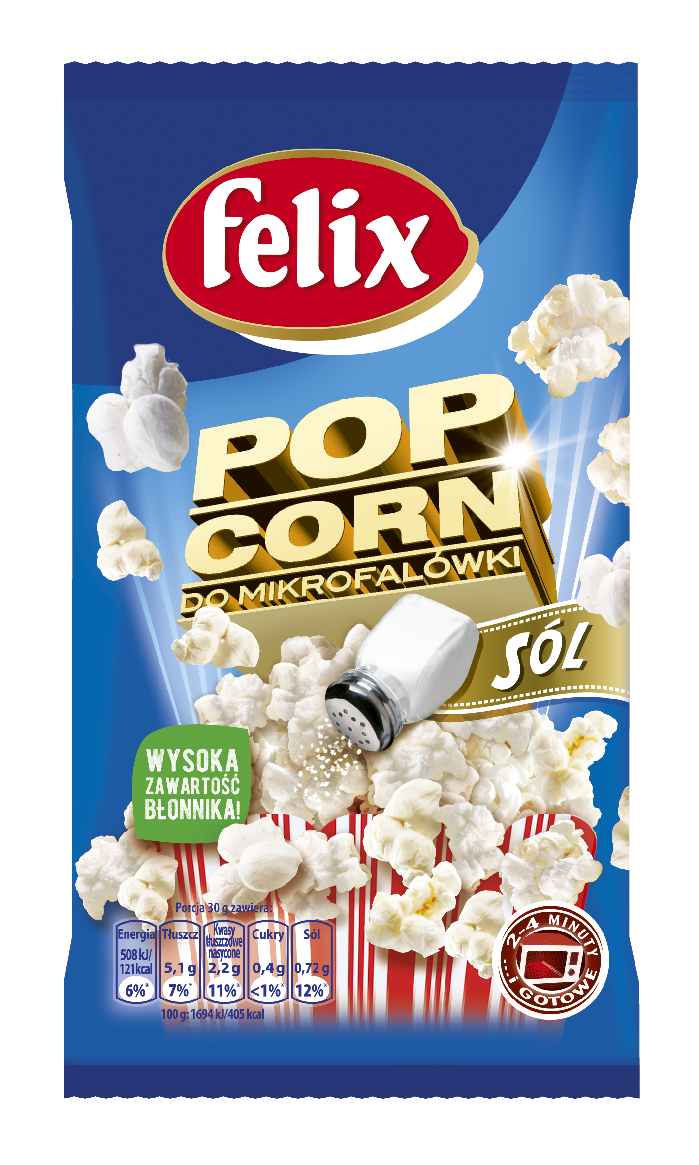 Felix Popcorn Do Mikrofalówki Sól 90 G