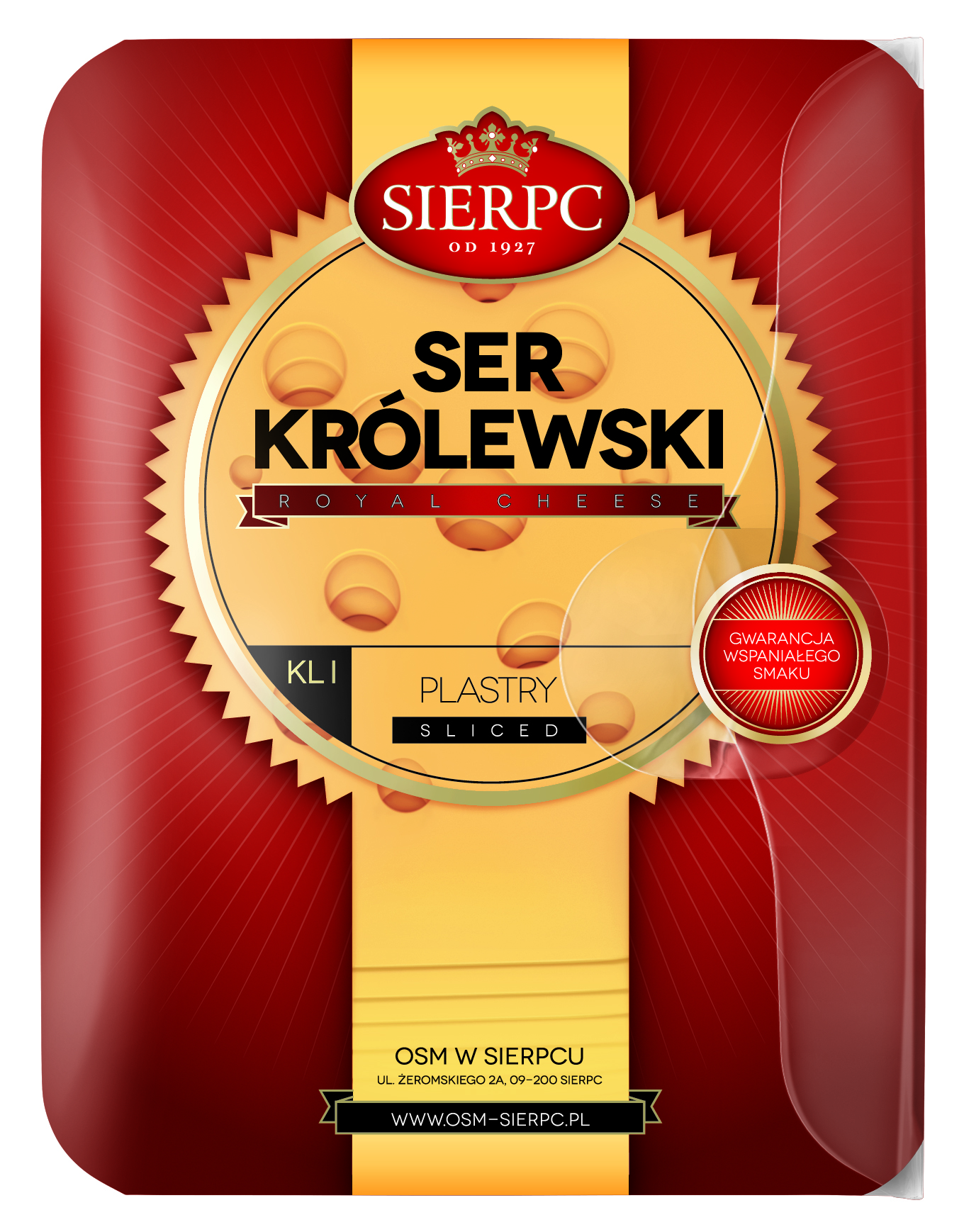 Ser Królewski Wędzony Plastry 135G