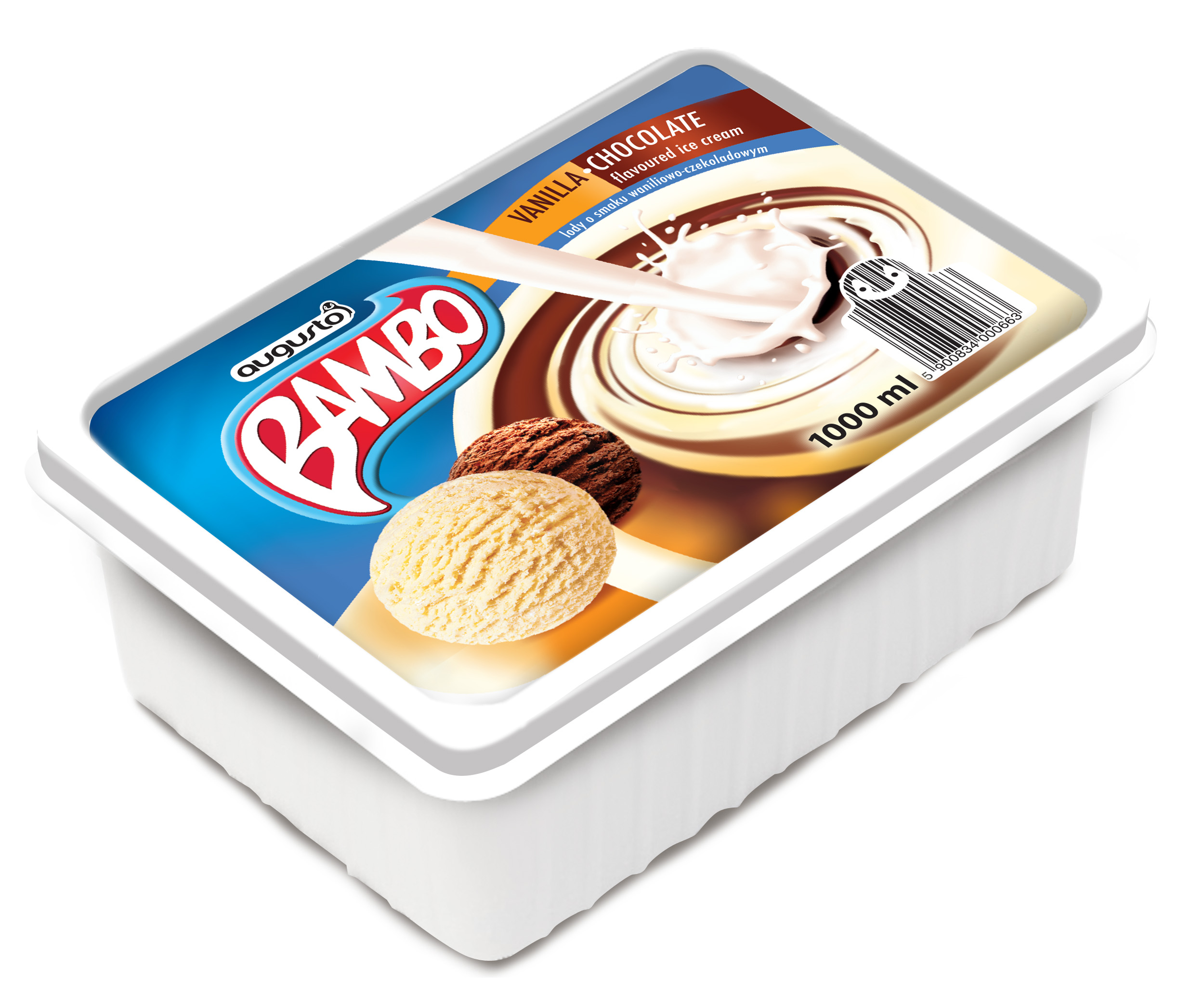 Lody Augusto Bambo O Smaku Waniliowym I Czekoladowym 1L