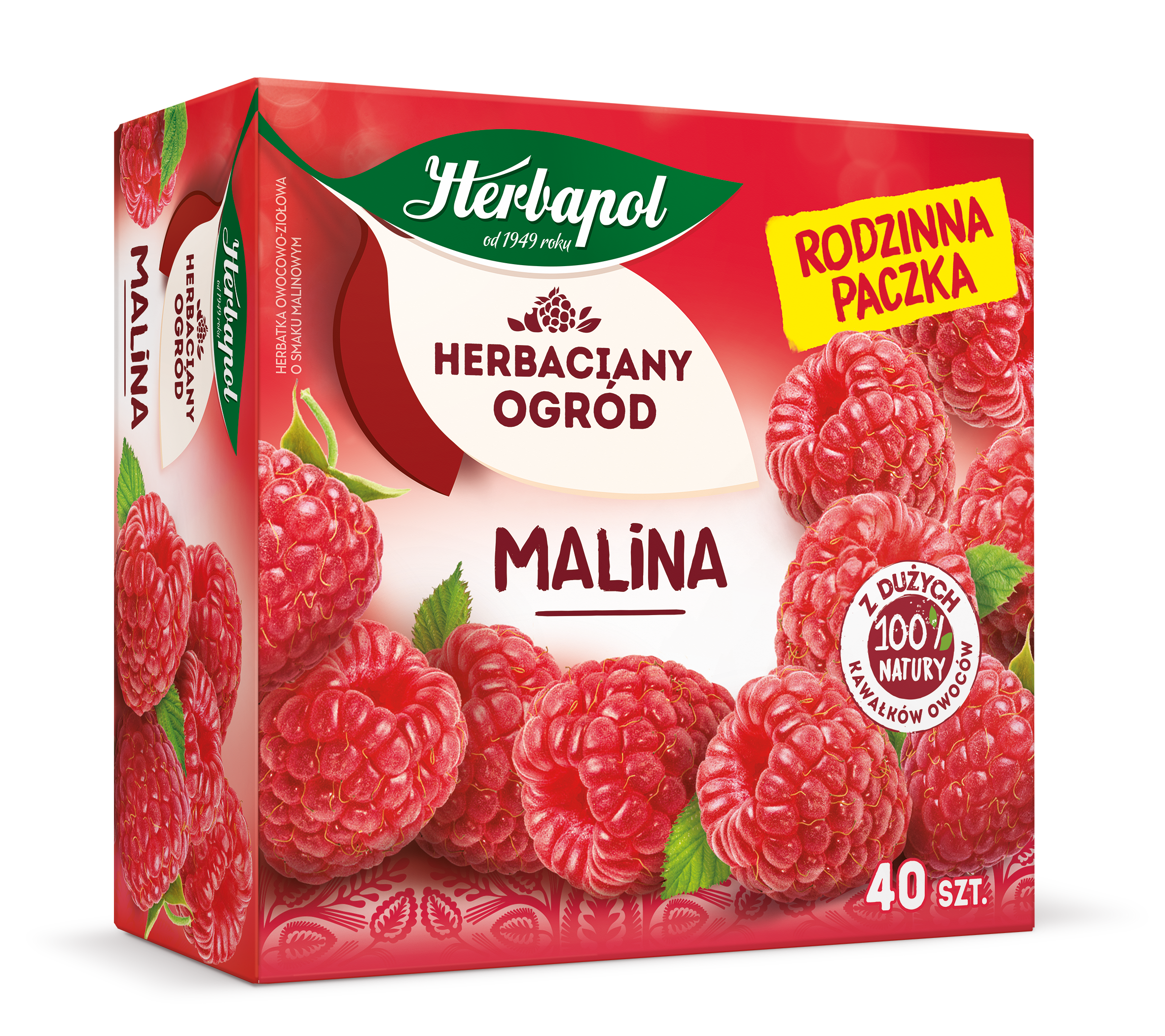 Herbaciany Ogród Herbatka Owocowa Malina Rodzinna Paczka 40Tb/108G