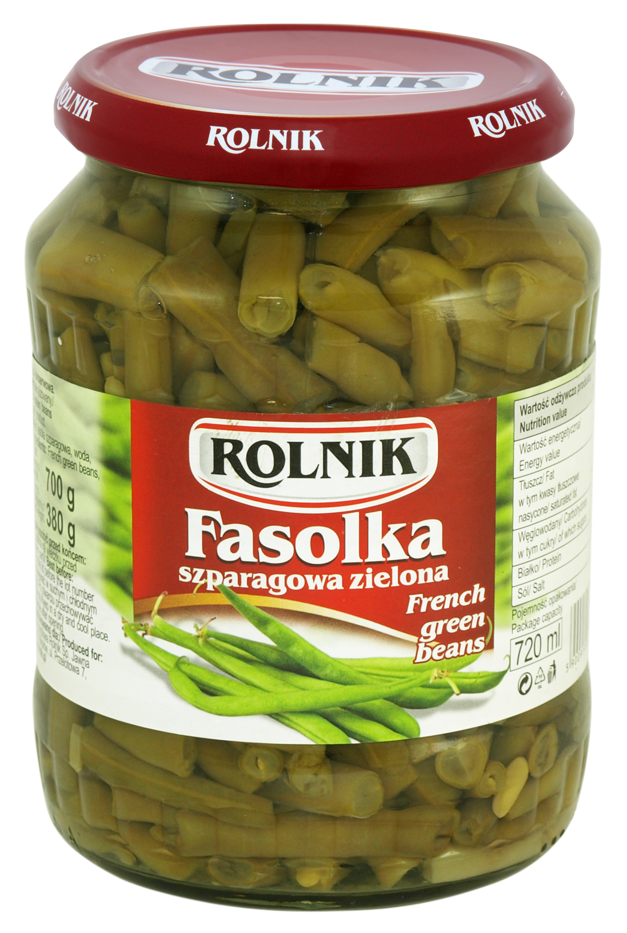 Fasolka Szparagowa Zielona Rolnik 720 Ml